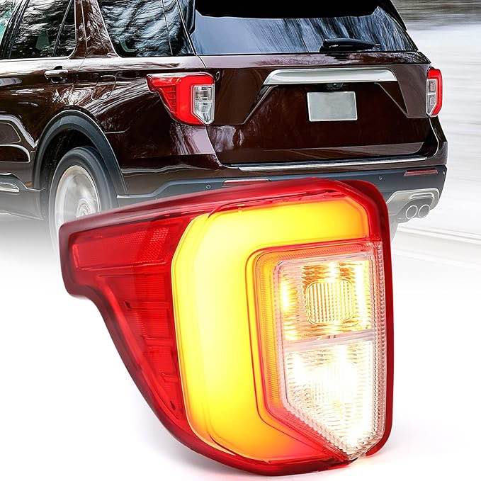 duolctrams usa type tail light w/plastic screw stud with thread rear lamp assembly compatible for 20