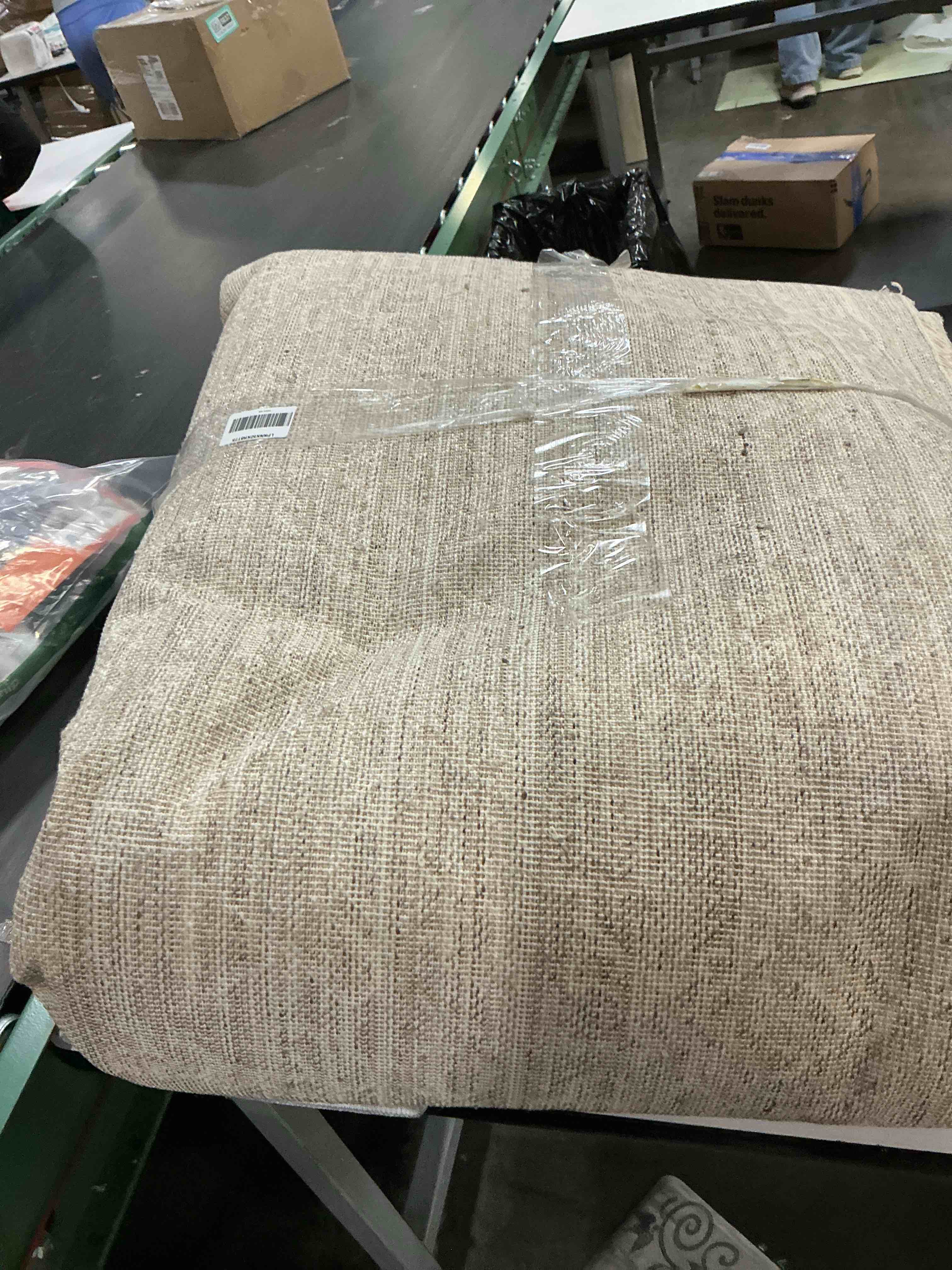 Condition photo showing As Is for Loloi Newman Collection NEW-01 Slate/Natural 9'-6" x 13' .37" Pile Height, Area Rug, Soft, Durable, Non-Shedding, Easy Clean, Rug for Living Room Slate / Natural 9'6" x 13' (Rectangular)