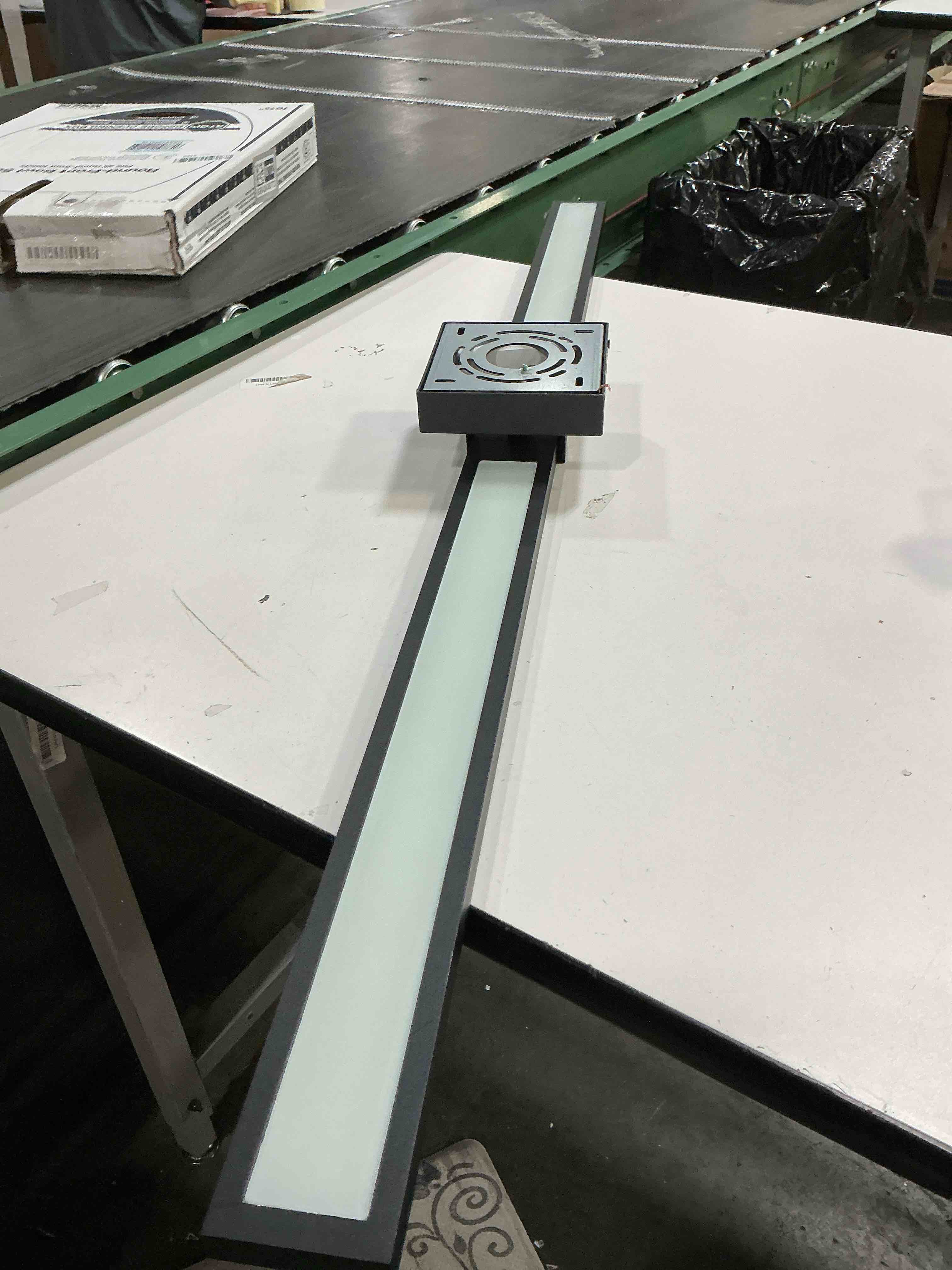 Condition photo showing As Is for SineRise 16-Inch LED Modern Bathroom Vanity Light Bar, Matte Black Modern Acrylic Bathroom Wall Lighting Fixtures Over Mirror (Cool White 6000K) 16-Inch Black-Cool White