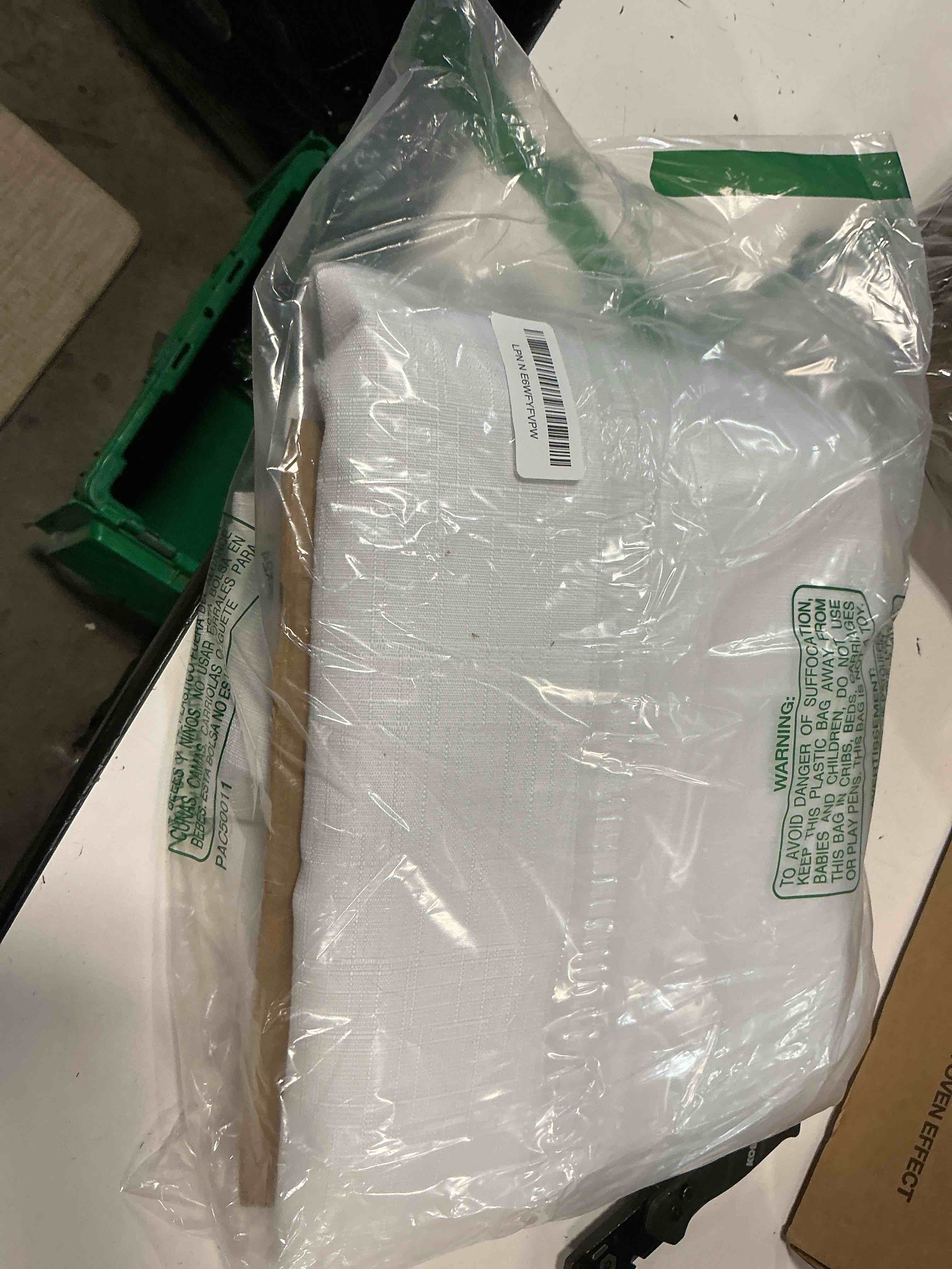 Condition photo showing As Is for diraysid 100% blackout white curtains linen curtains for bedroom grommet thermal insulated room darkening drapes (2 panels, w52 x l84 inch) 52"w x 84"l (pack of 2) white