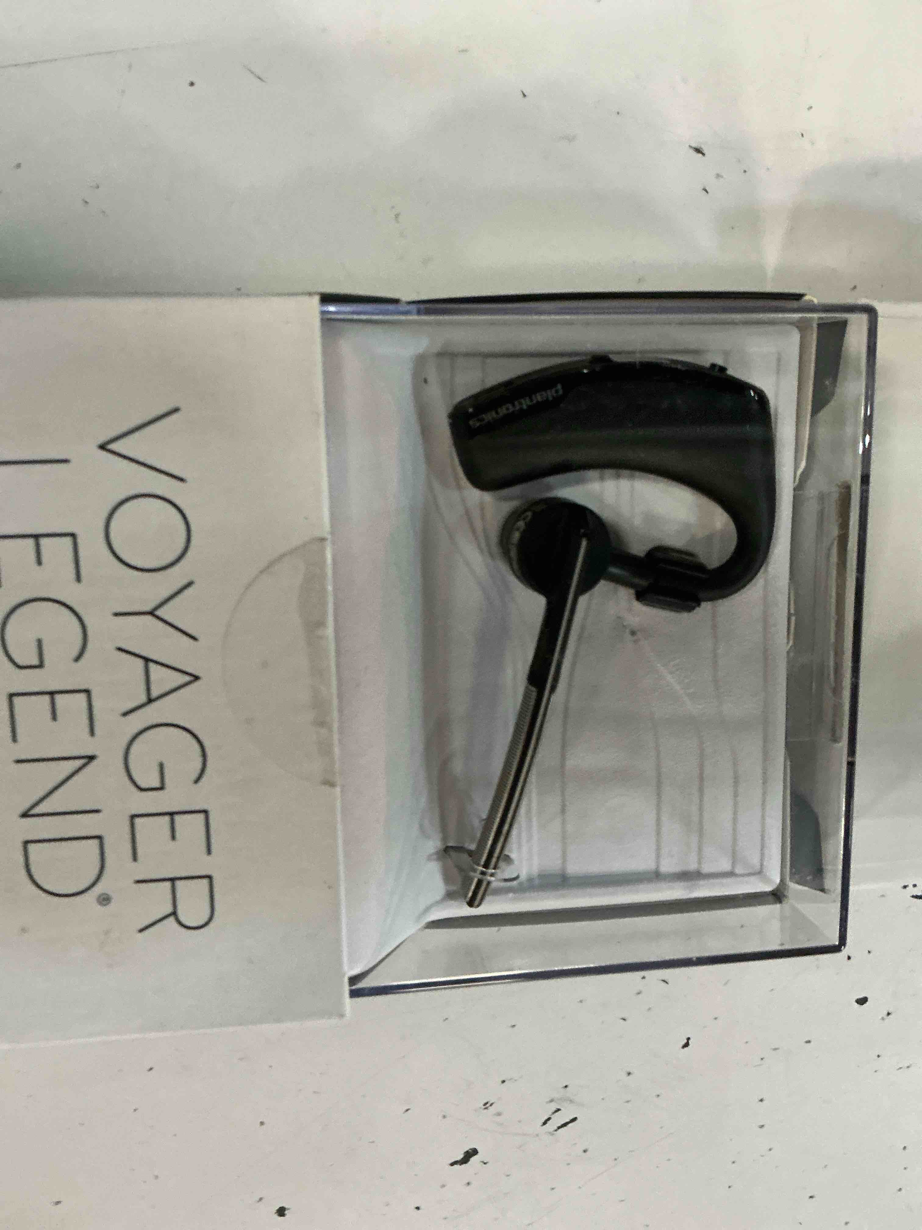 Condition photo showing As Is for plantronics headset - in-ear - over-the-ear mount - bluetooth - wireless