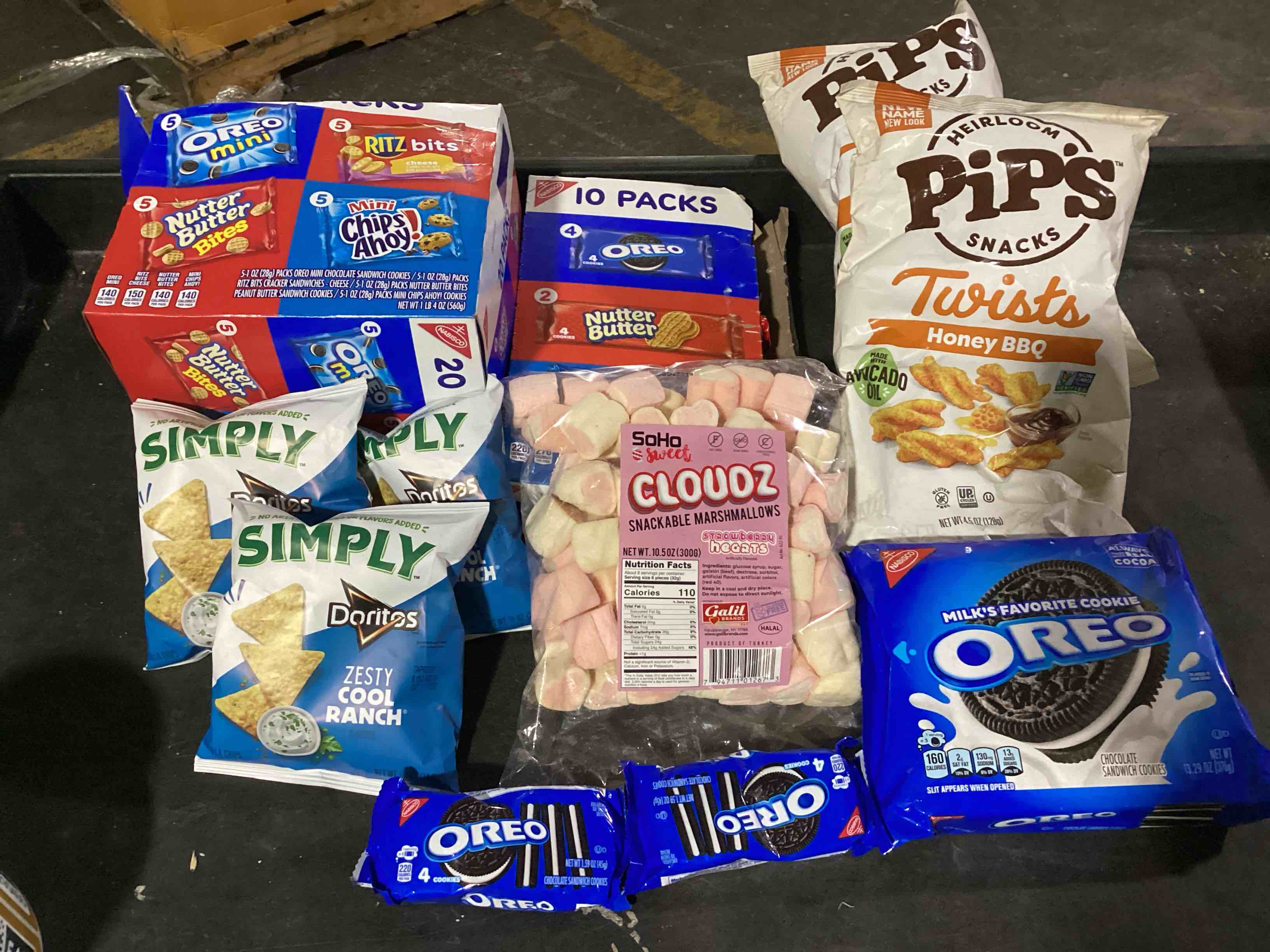 assorted box lot of food items