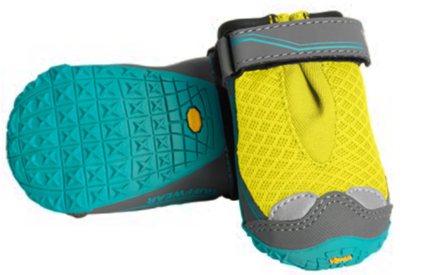 ruffwear, grip trex dog boots, outdoor booties with rubber soles for hiking and running, lichen green, 2.75"