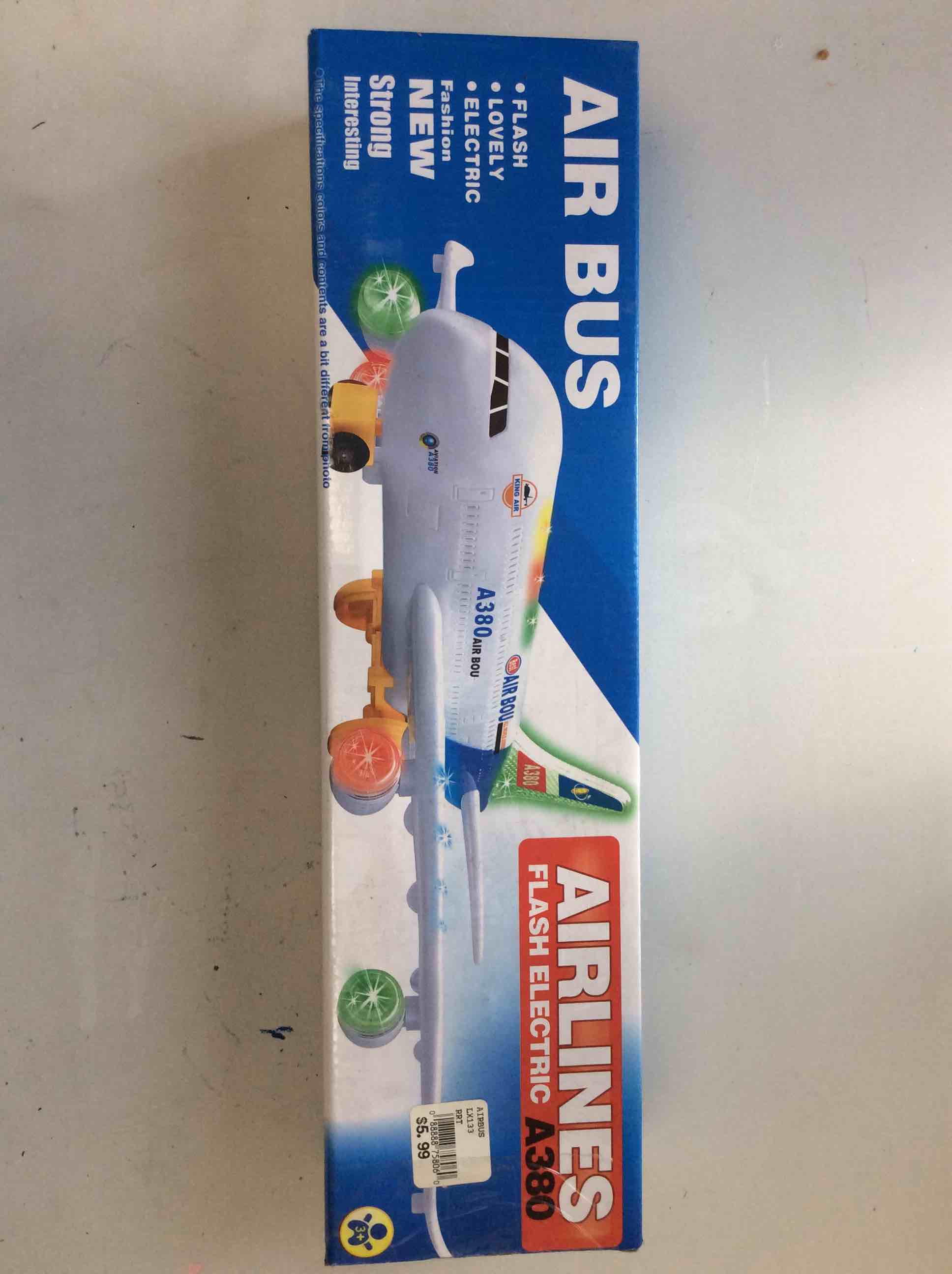 Condition photo showing Good Condition for air bus airlines flash electric a380 kids toy 
