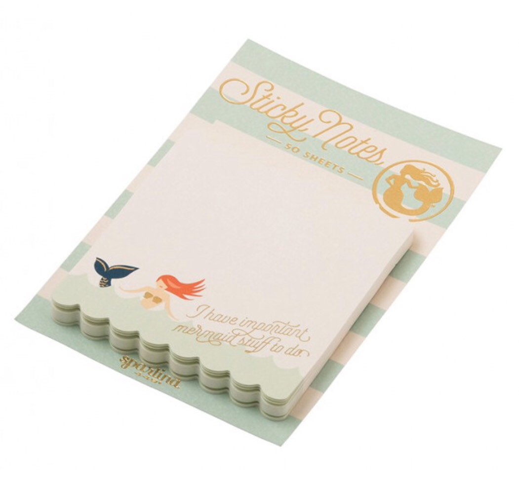 spartina mermaid sticky notes