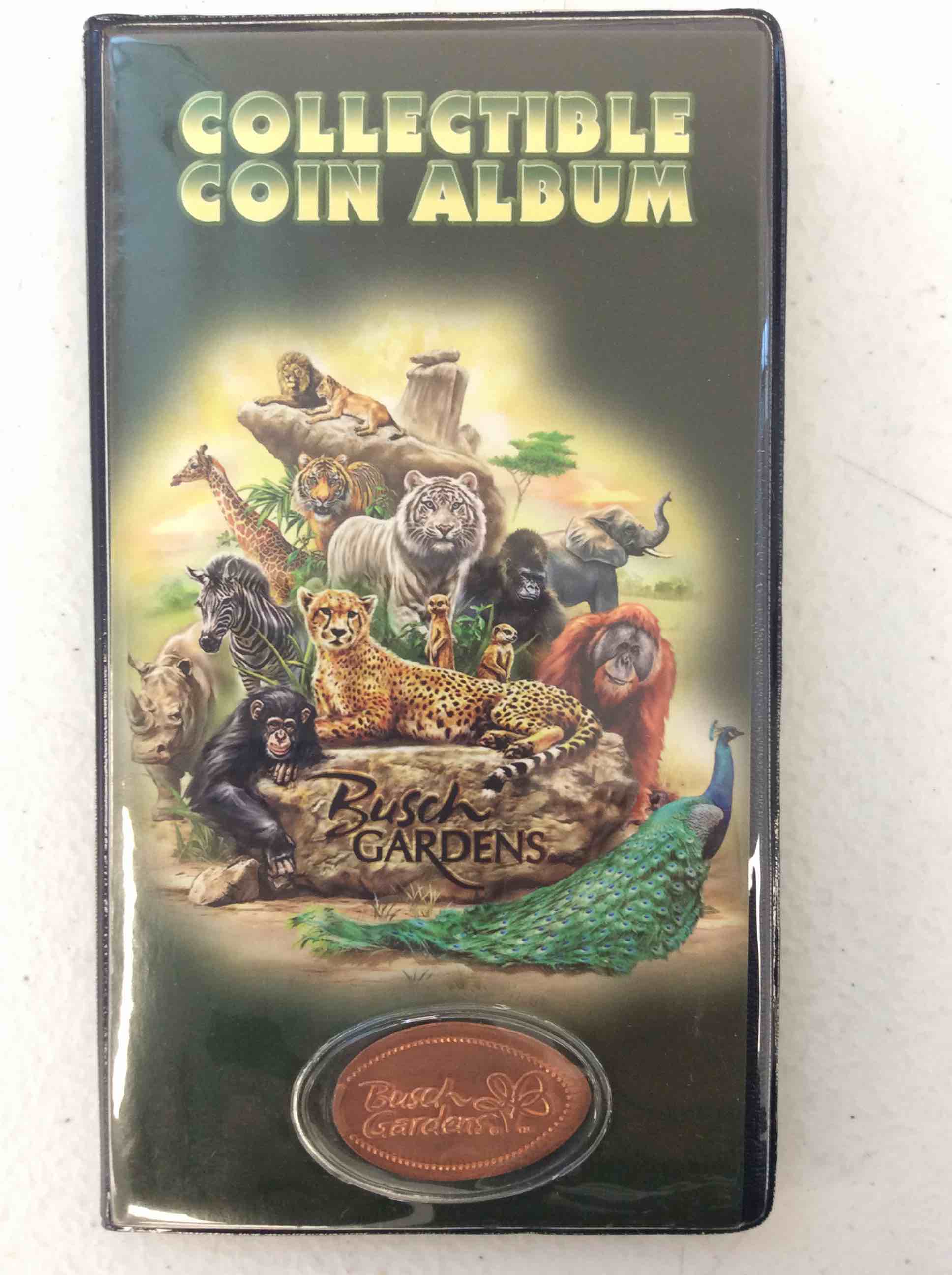 collectible coin album busch garden 