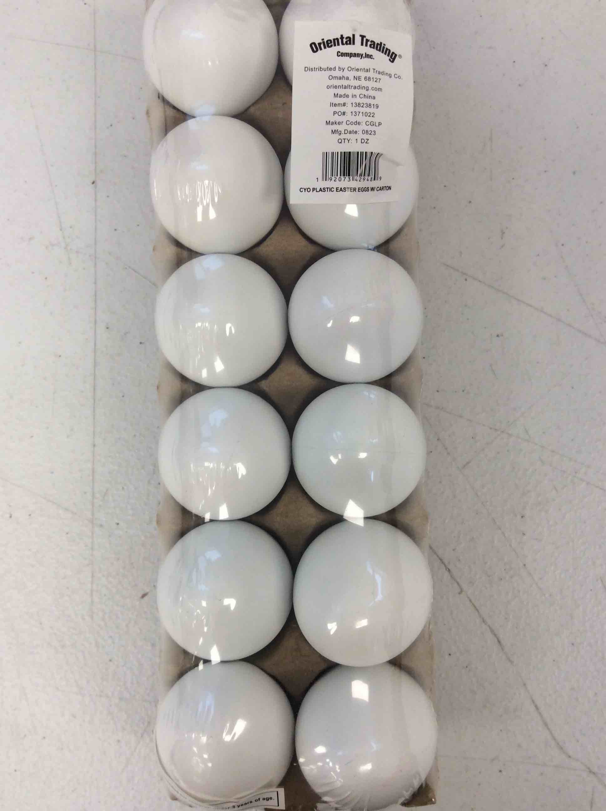 Condition photo showing New/Like New for cyo plastic easter eggs w carton