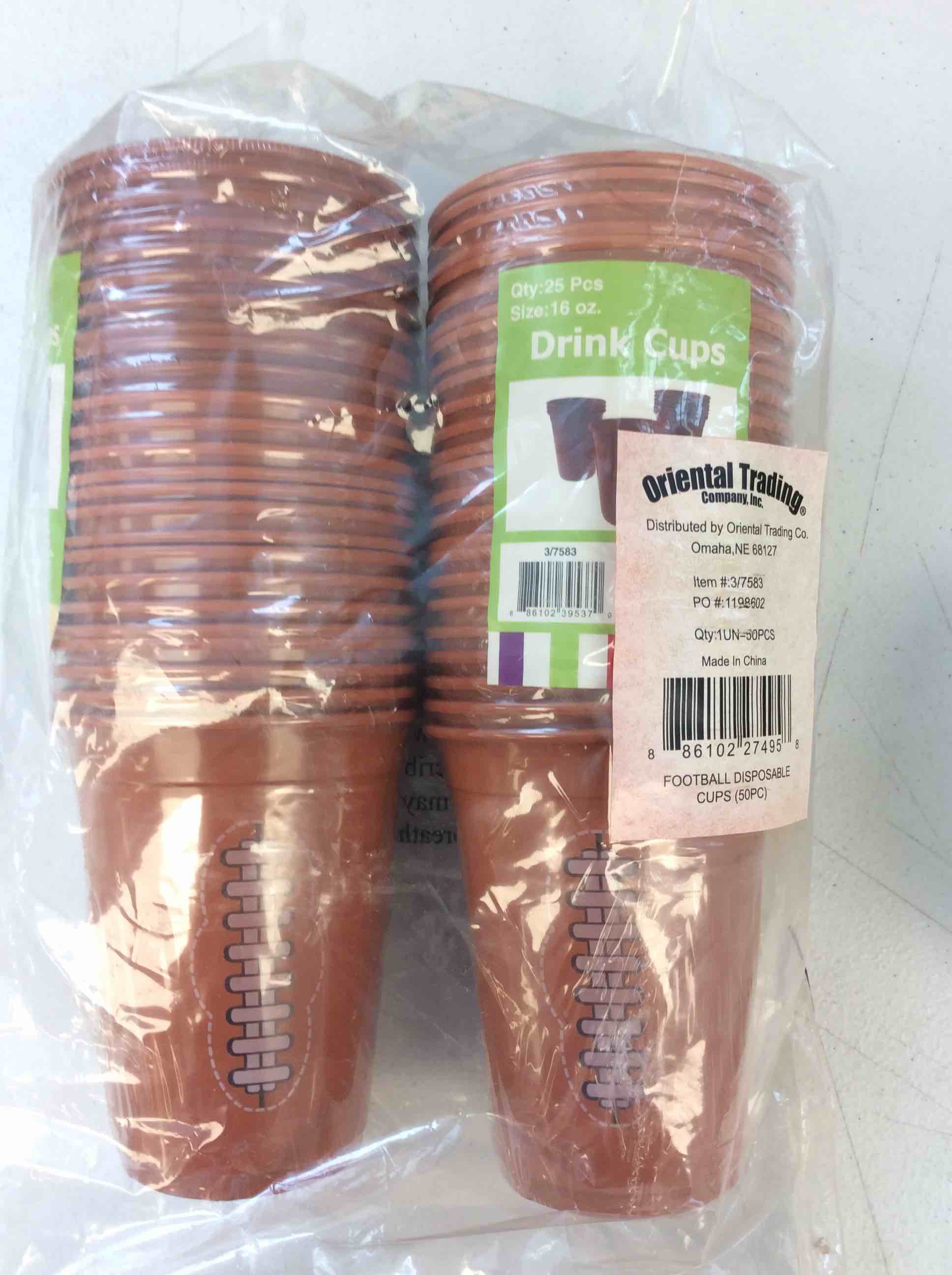 Condition photo showing New/Like New for football disposable cups 
