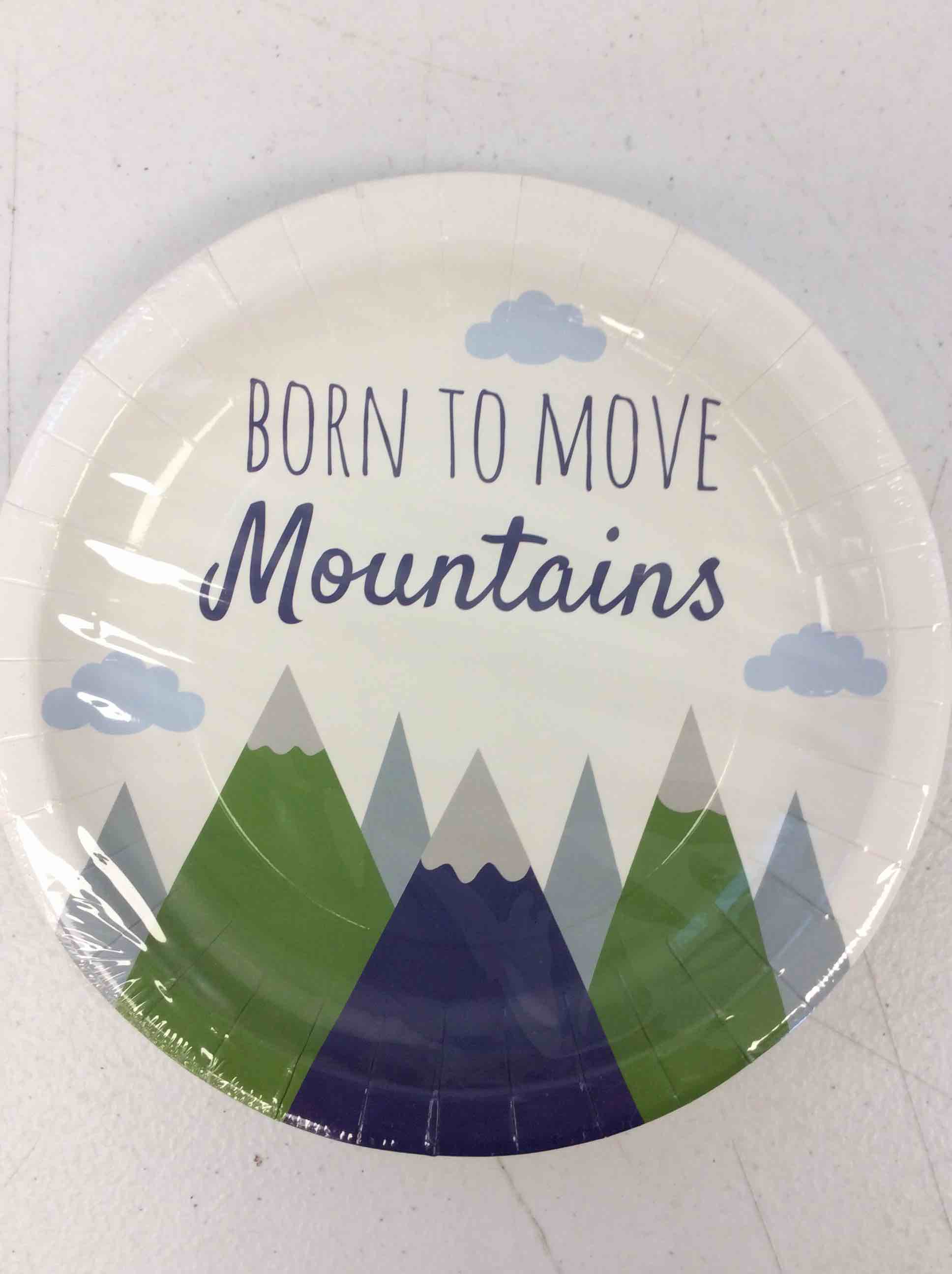 Condition photo showing New/Like New for born to move mountains dessert plate