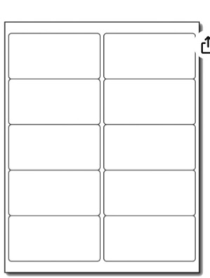 Box of 4 Packs of 100 units Compulabel White Shipping Labels For Laser And Inkjet Printers 4 X 2in Permanent