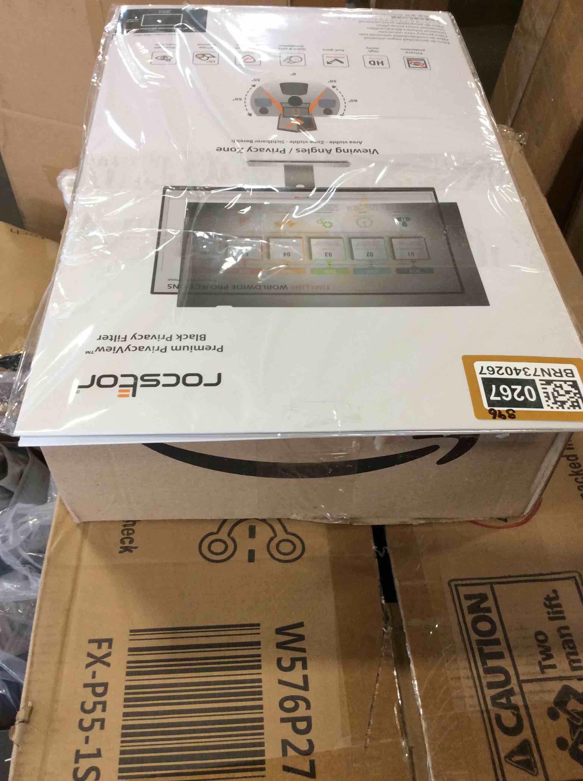 Condition photo showing Good Condition for hanging removable screen protector privacy screen panel for 22 inch 16:10 widescreen monitor,anti glare blue light filter monitor privacy shield,black security shield protector