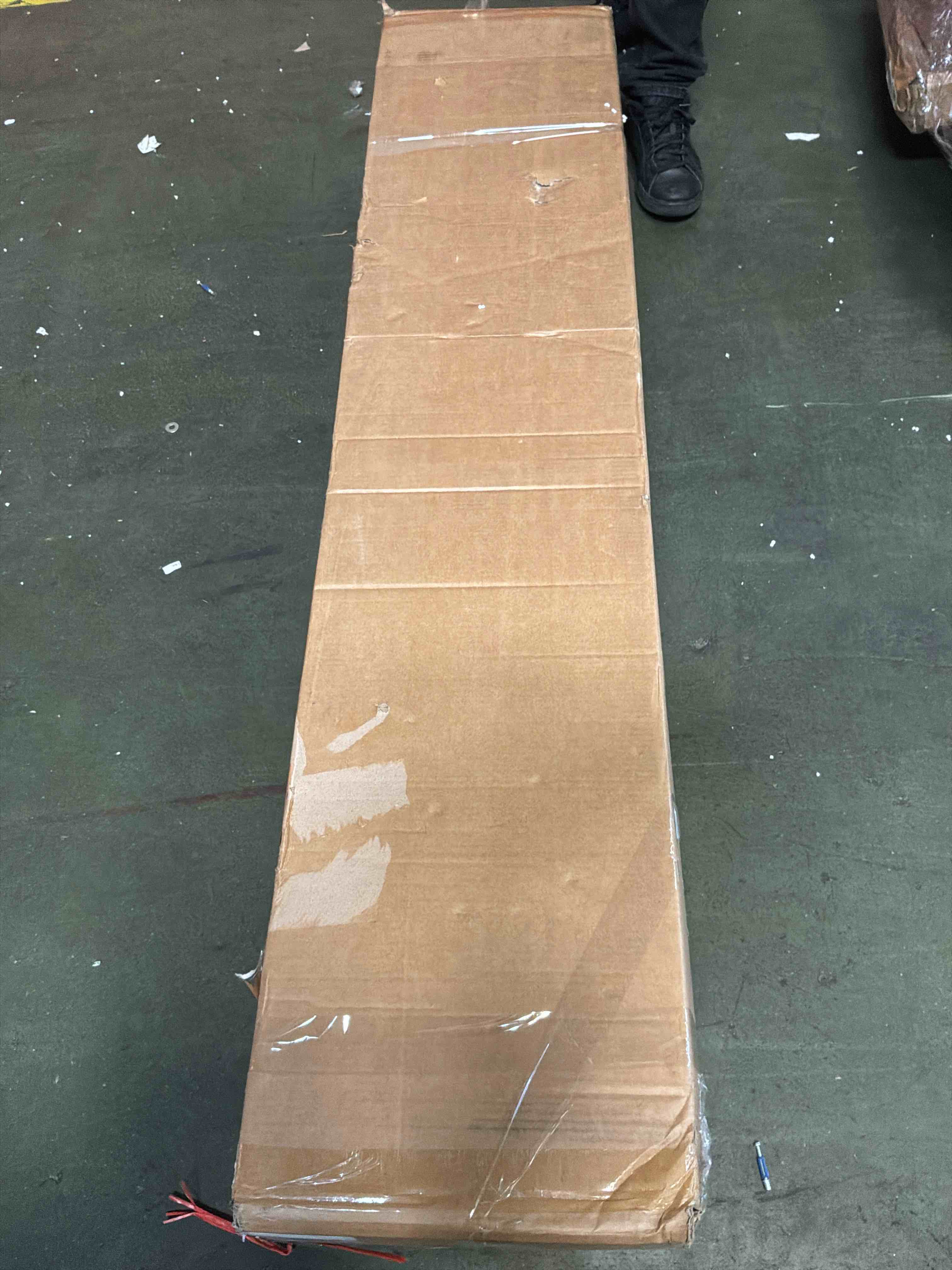 Condition photo showing As Is for (incomplete) tribesigns 78" l shaped desk