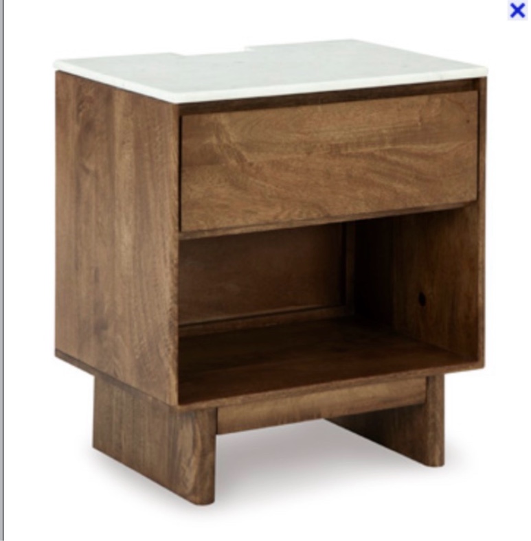 b752-191 isanti one drawer night stand ...set of 2 