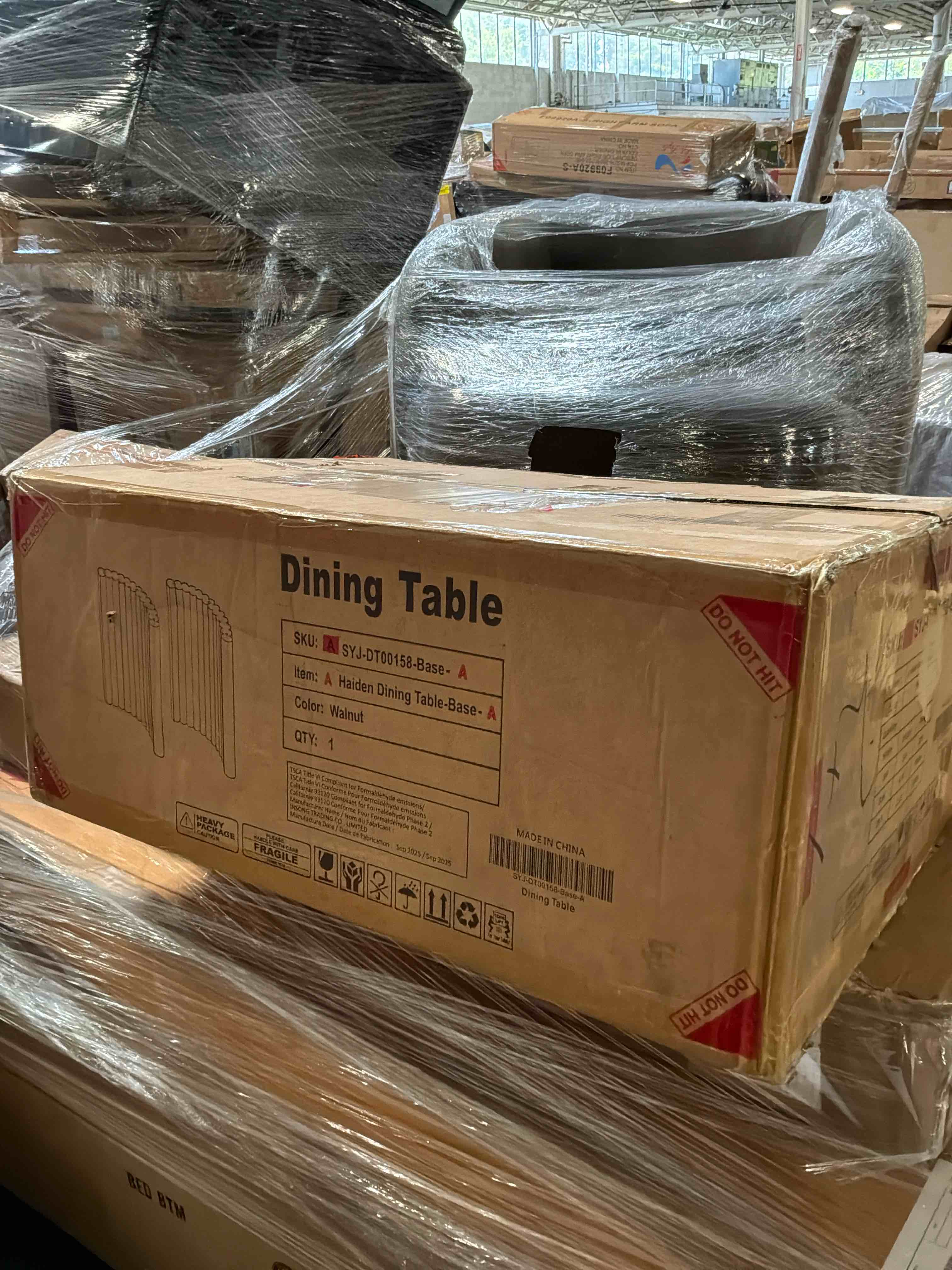 Condition photo showing Good Condition for haiden dining table base walnut ( only base )