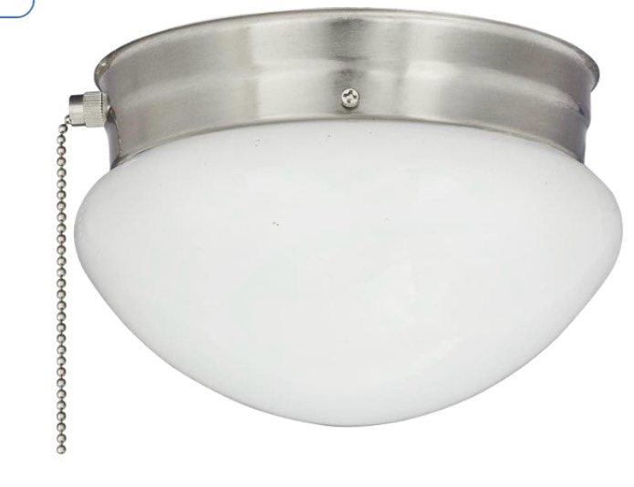 Miseno ML14297 1 Light 8" Wide Flush Mount Bowl Ceiling Fixture with Pull Chain - Brushed Nickel