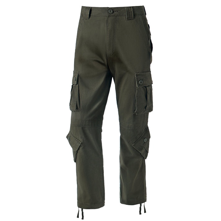 Match Men's Straight Fit Cargo Trouser Color:Green Size:36
