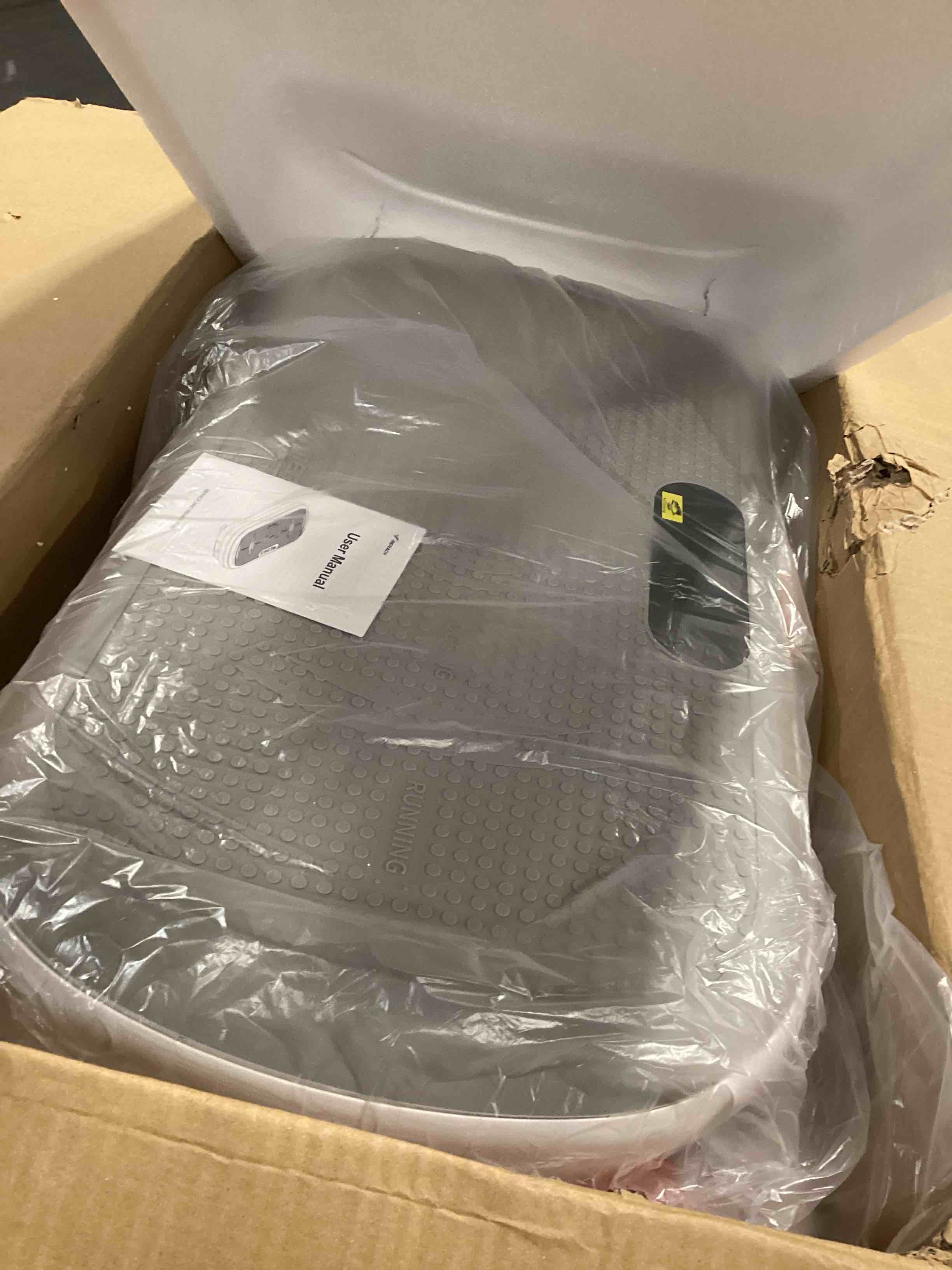 Condition photo showing Good Condition for merach vibration plate exercise machine, vibration plate 440 lbs capacity, bluetooth and silicone pedal, stimulate deep fat, vibration plate for lymphatic drainage, vibrating for weight loss white