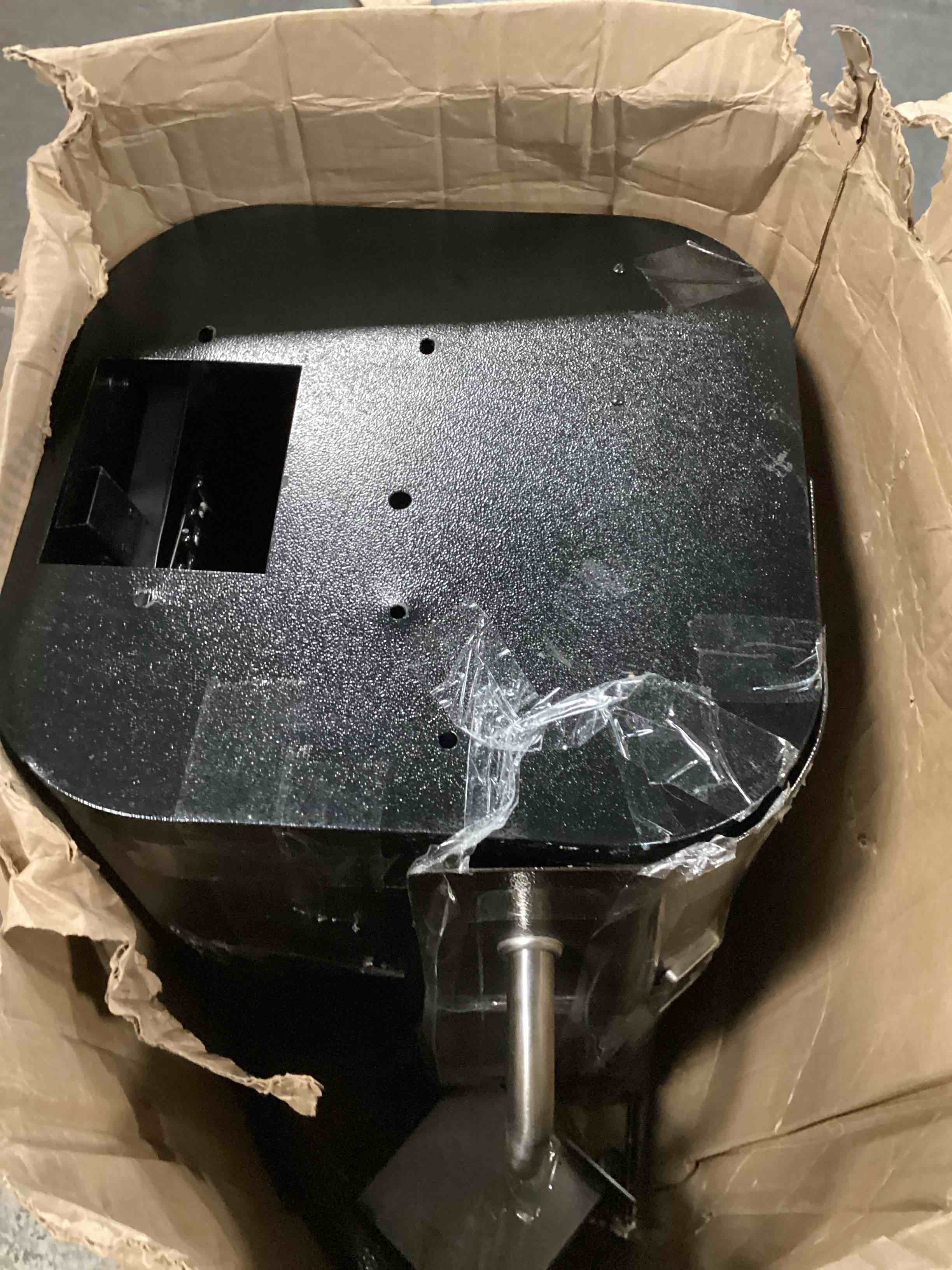 Condition photo showing As Is for freedom portable pellet grill & smoker, 242 sq in, dual probes | portable pellet grill and smoker with digital display and dual meat probes, 242 sq in cooking area, runs on ac or dc power