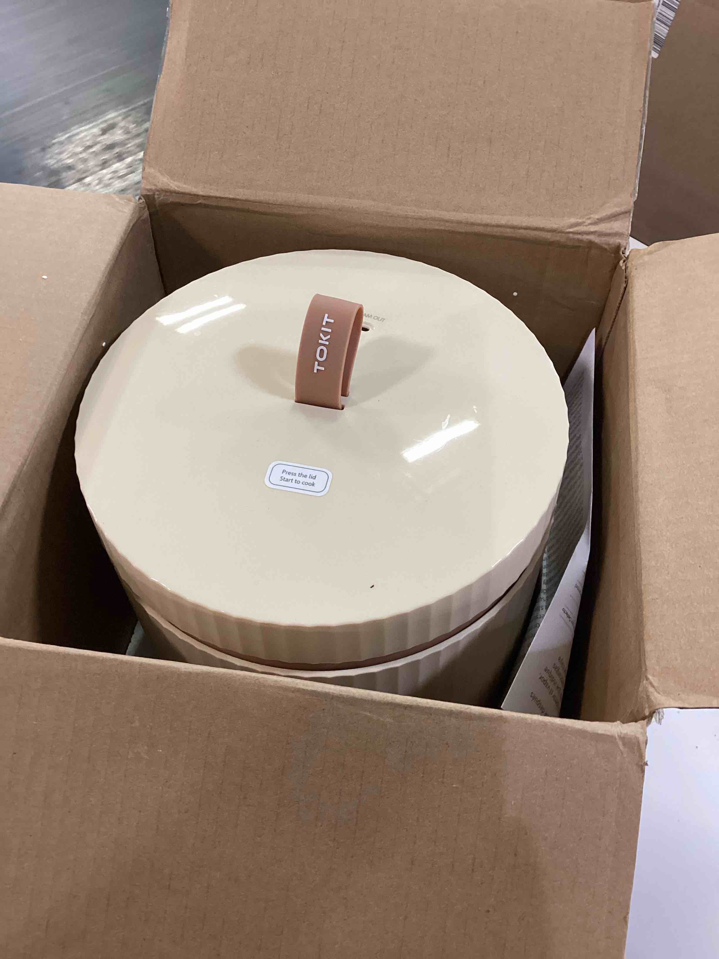 Condition photo showing Good Condition for compact mini rice cooker small kitchen 3-cup (uncooked) / 6-cup (cooked), non stick ceramic inner pot rice maker, 24h timer delay, auto keep warm, 8 functions multicooker for brown rice, steam, soup