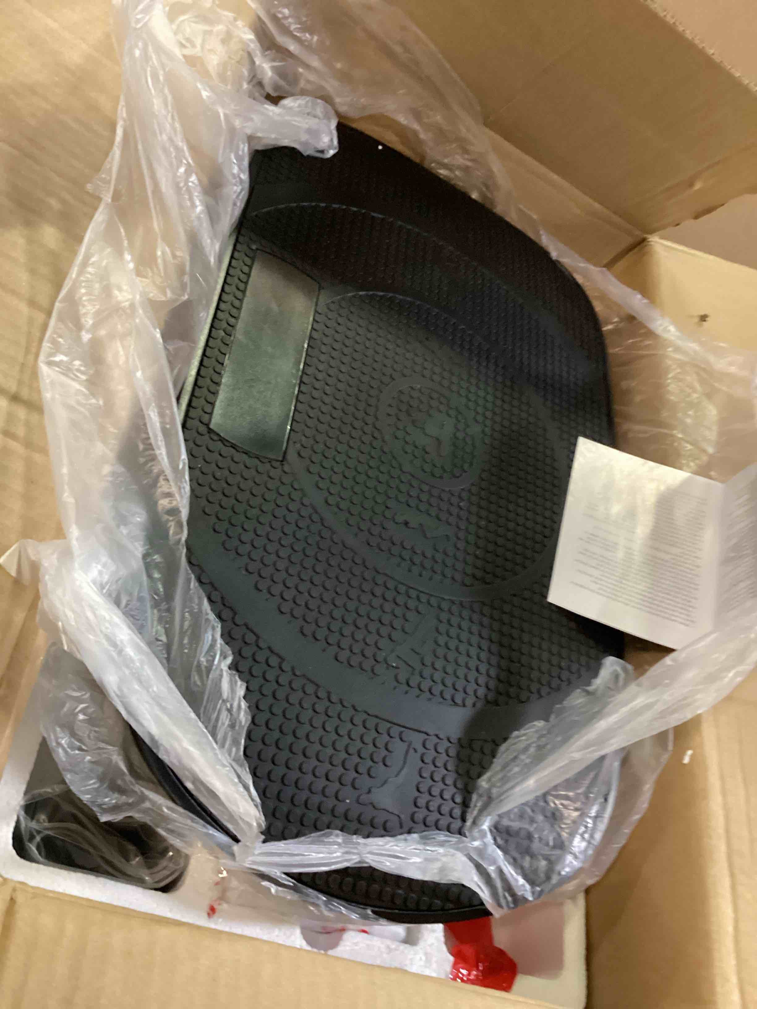 Condition photo showing Good Condition for merach vibration plate exercise machine, curved vibration plate for lymphatic drainage weight loss, vibrating plate with real-time calorie tracking on led display, workout equipment for home women men black