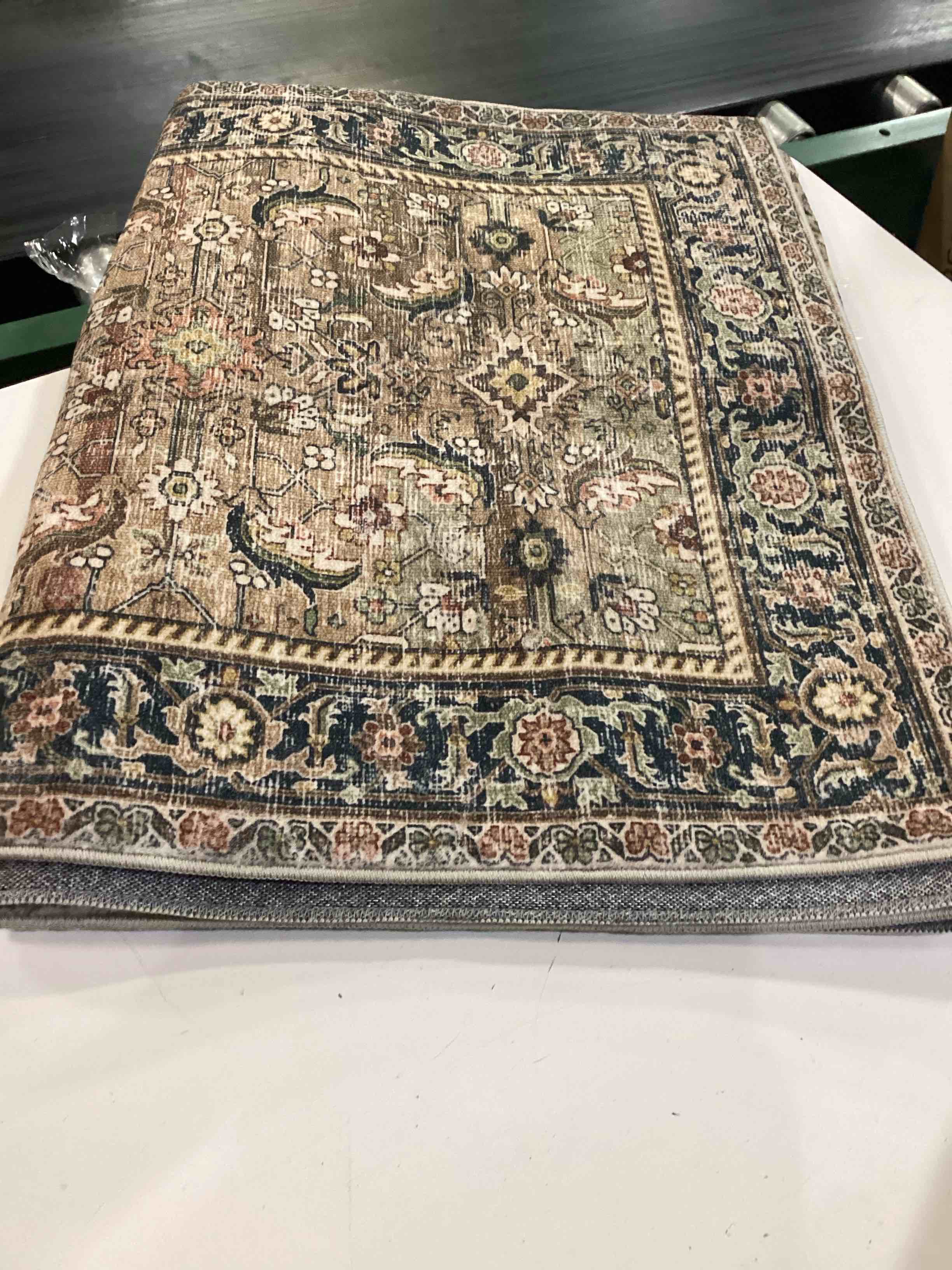 Condition photo showing Good Condition for berthmeer area rug mocha serenity brown rug 2x6