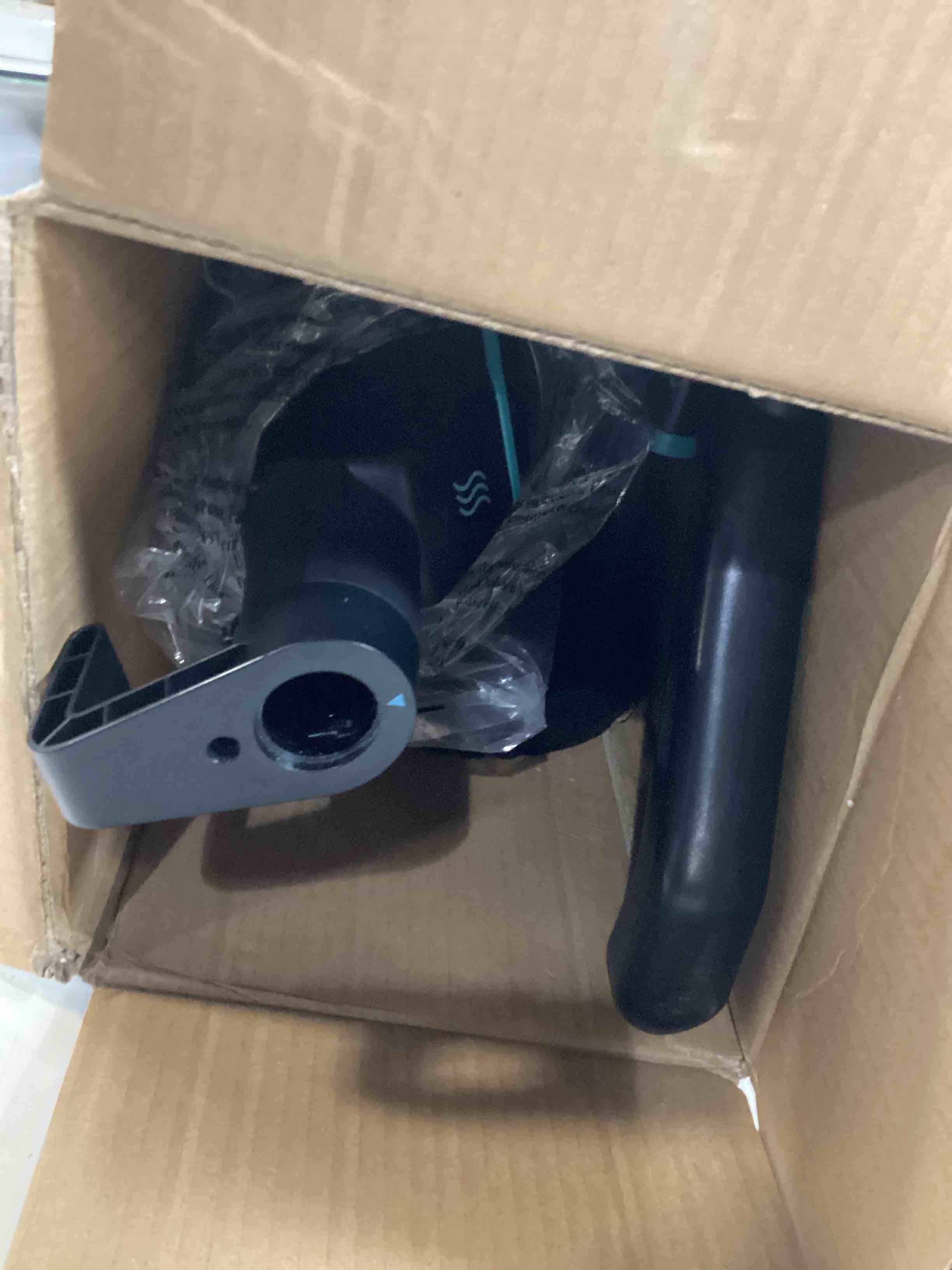 Condition photo showing As Is for pursteam scrubmaster steam mop with dual scrubbing head and led lights | dual scrubbing head | led headlights | adjustable steam control | anti-slip swivel head | cable holder | upright lock