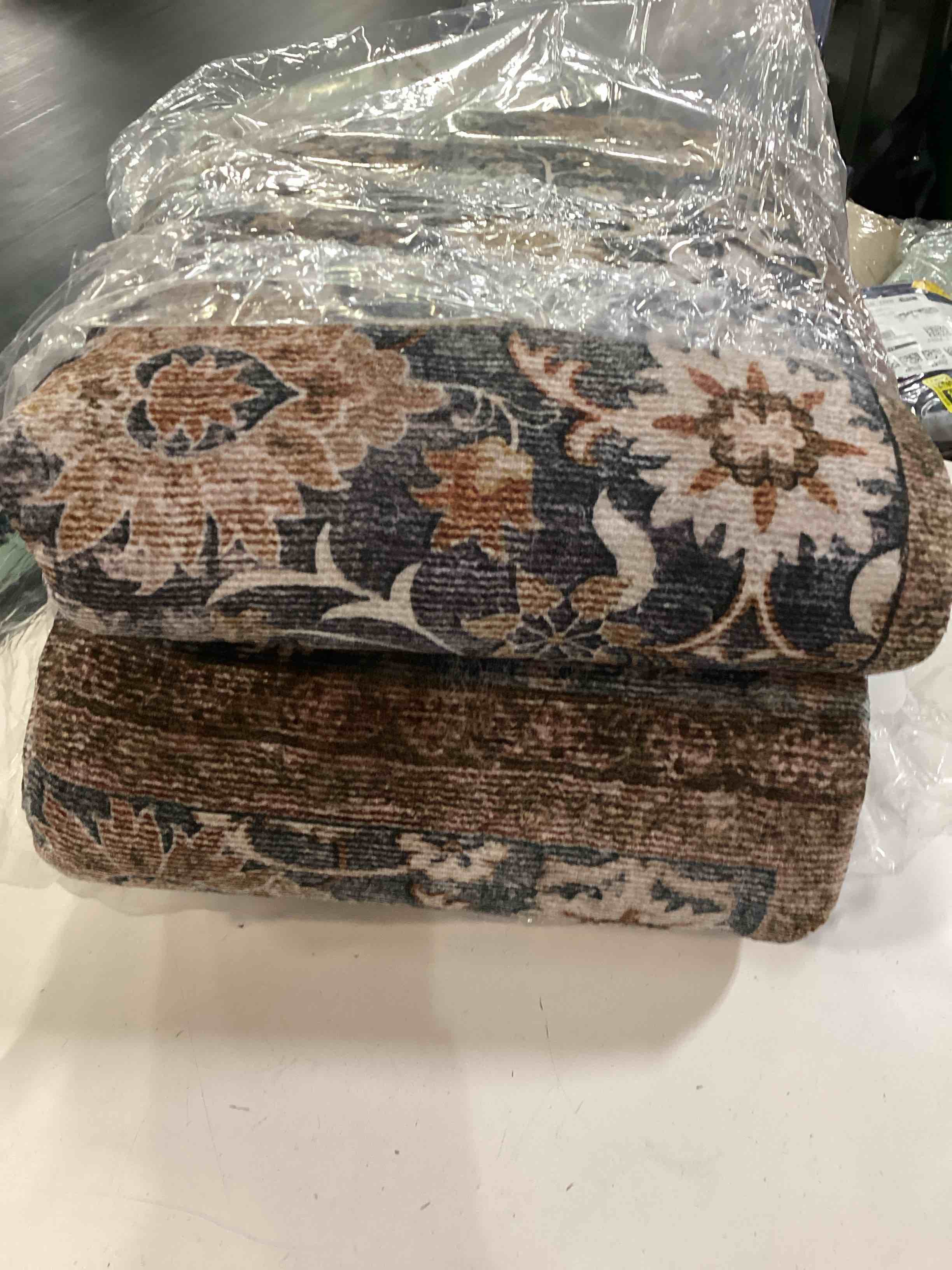 Condition photo showing Good Condition for berthmeer 8'x10' area rugs for living room bedroom dining room farmhouse office oriental rugs non slip vintage traditional floral rugs carpets,gradient brown