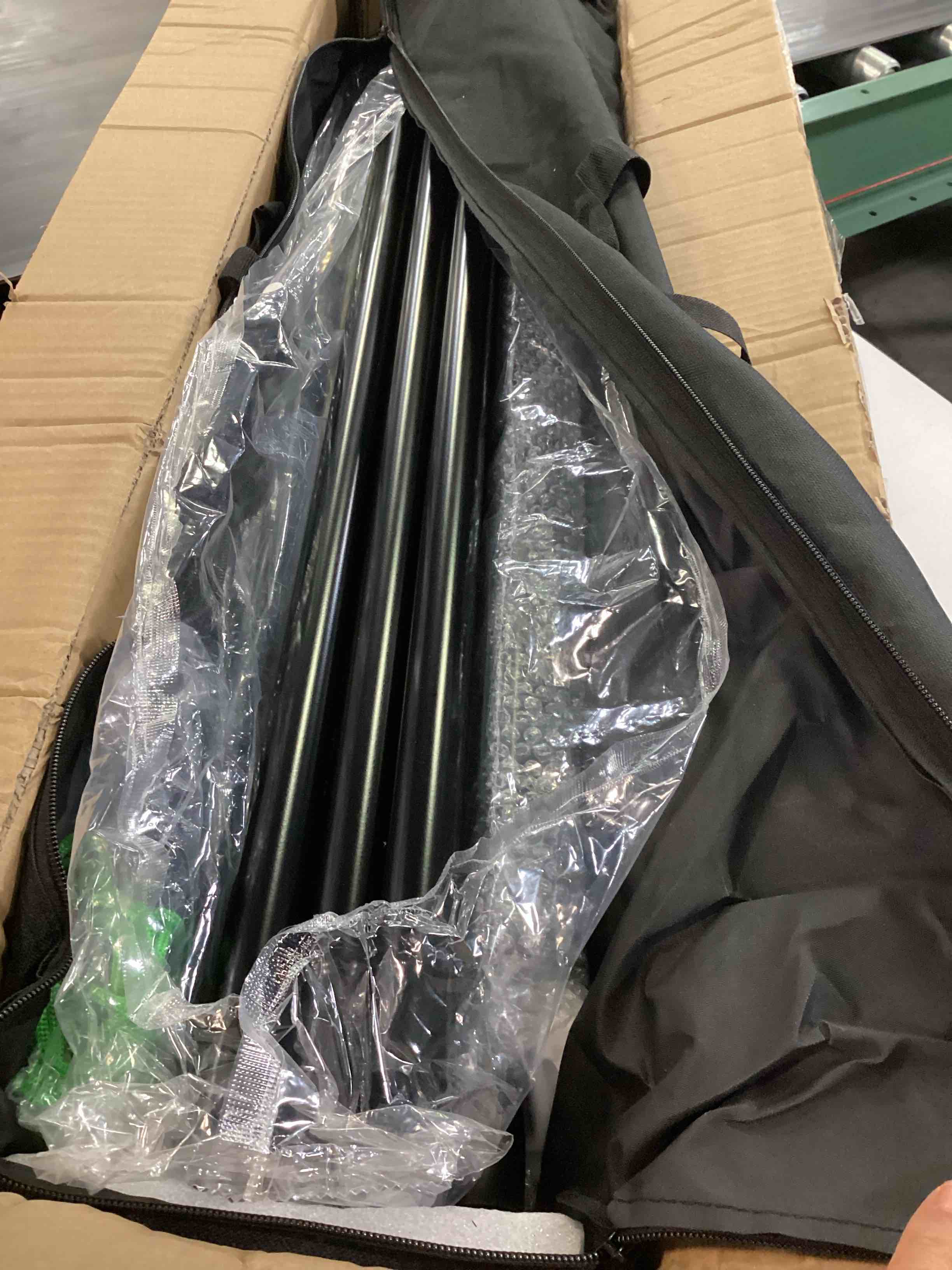 Condition photo showing Good Condition for vevor projector screen with stand, 120 inch 16:9 4k 1080 hd outdoor movie screen with stand, wrinkle-free projection screen with tripods and carry bag, for home theater cinema backyard movie night six-footed 120''