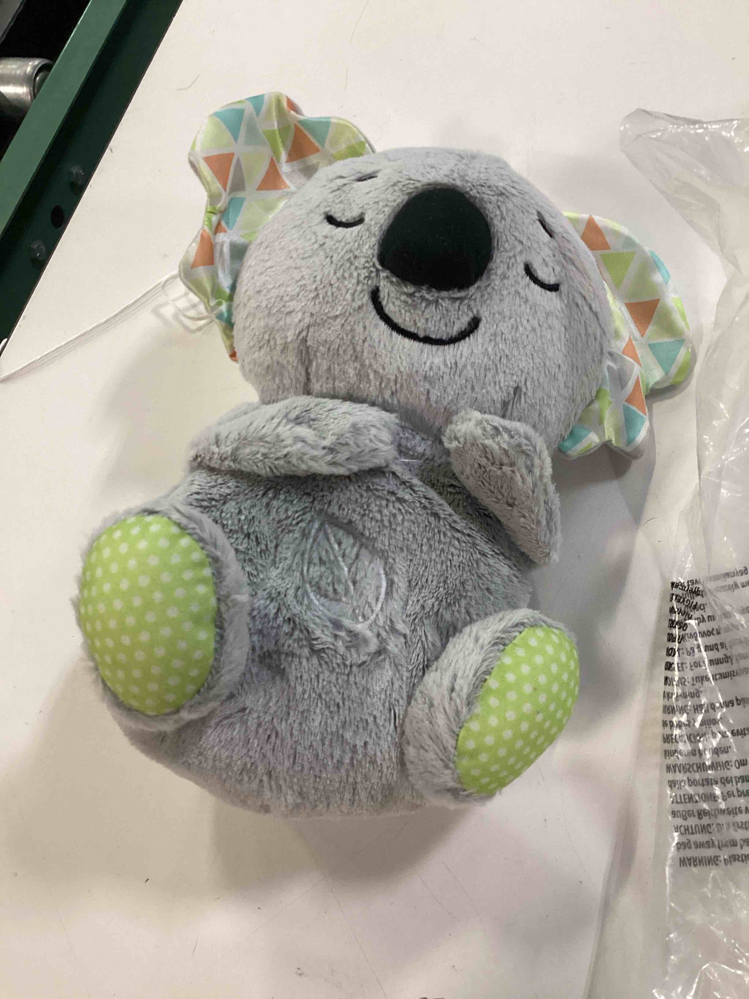 Condition photo showing As Is for fisher-price baby toy soothe 'n snuggle koala plush sound machine with customizable music lights & breathing motion for newborns 0+ months koala soother