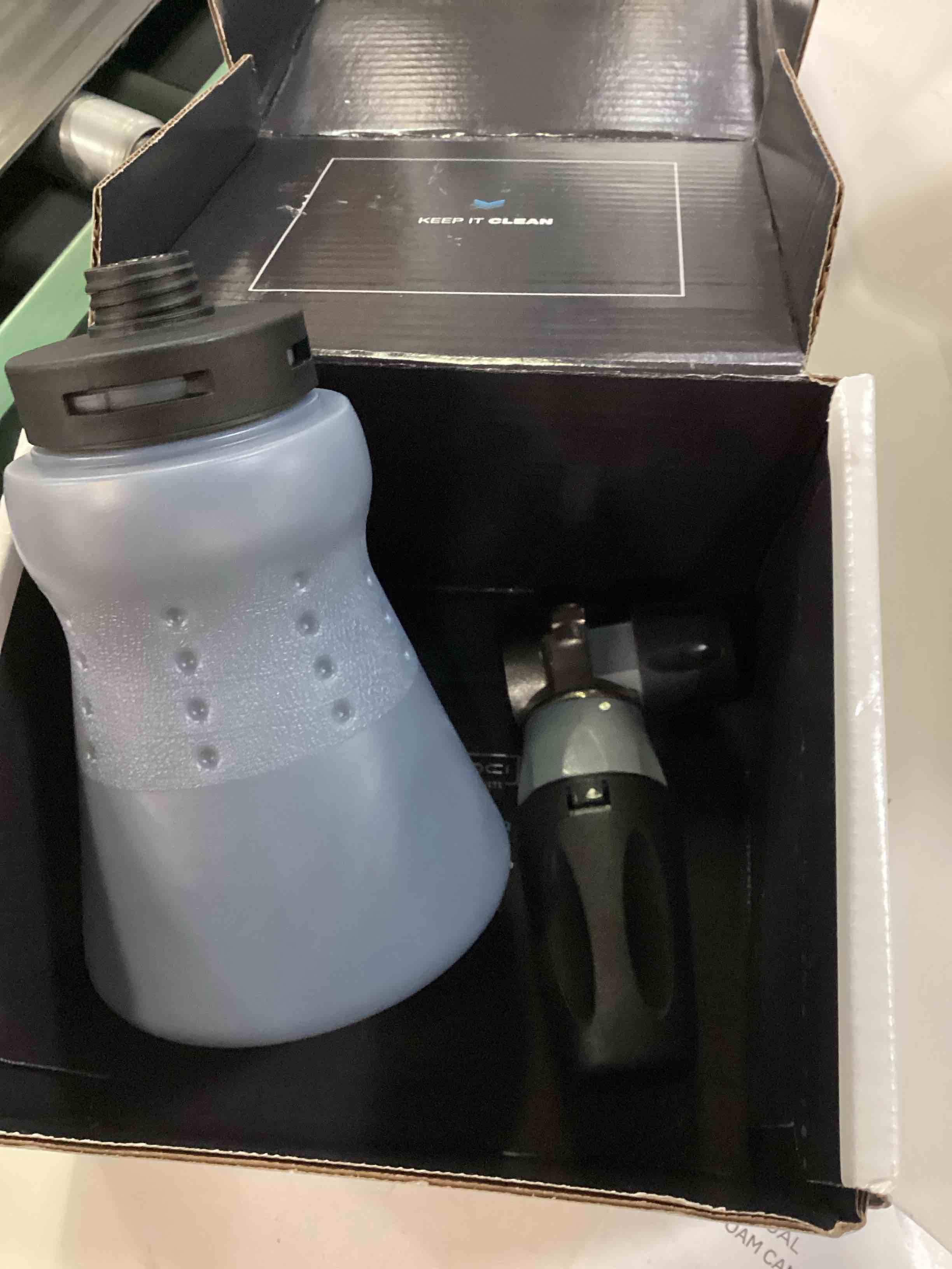 Condition photo showing As Is for veloci mtm hydro pf22.2 foam cannon - new bottle