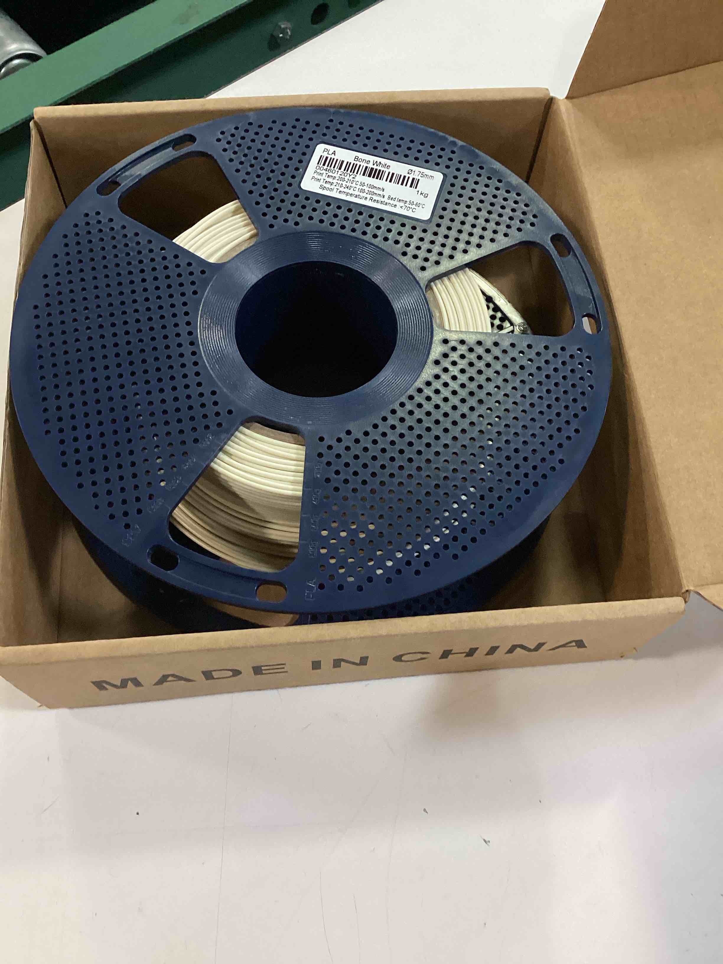 Condition photo showing As Is for geeetech marble pla filament, 1.75mm 3d printer filament 1kg(2.2lbs), dimensional accuracy +/- 0.02 mm, marble white-brown stone color, fit most fdm printer