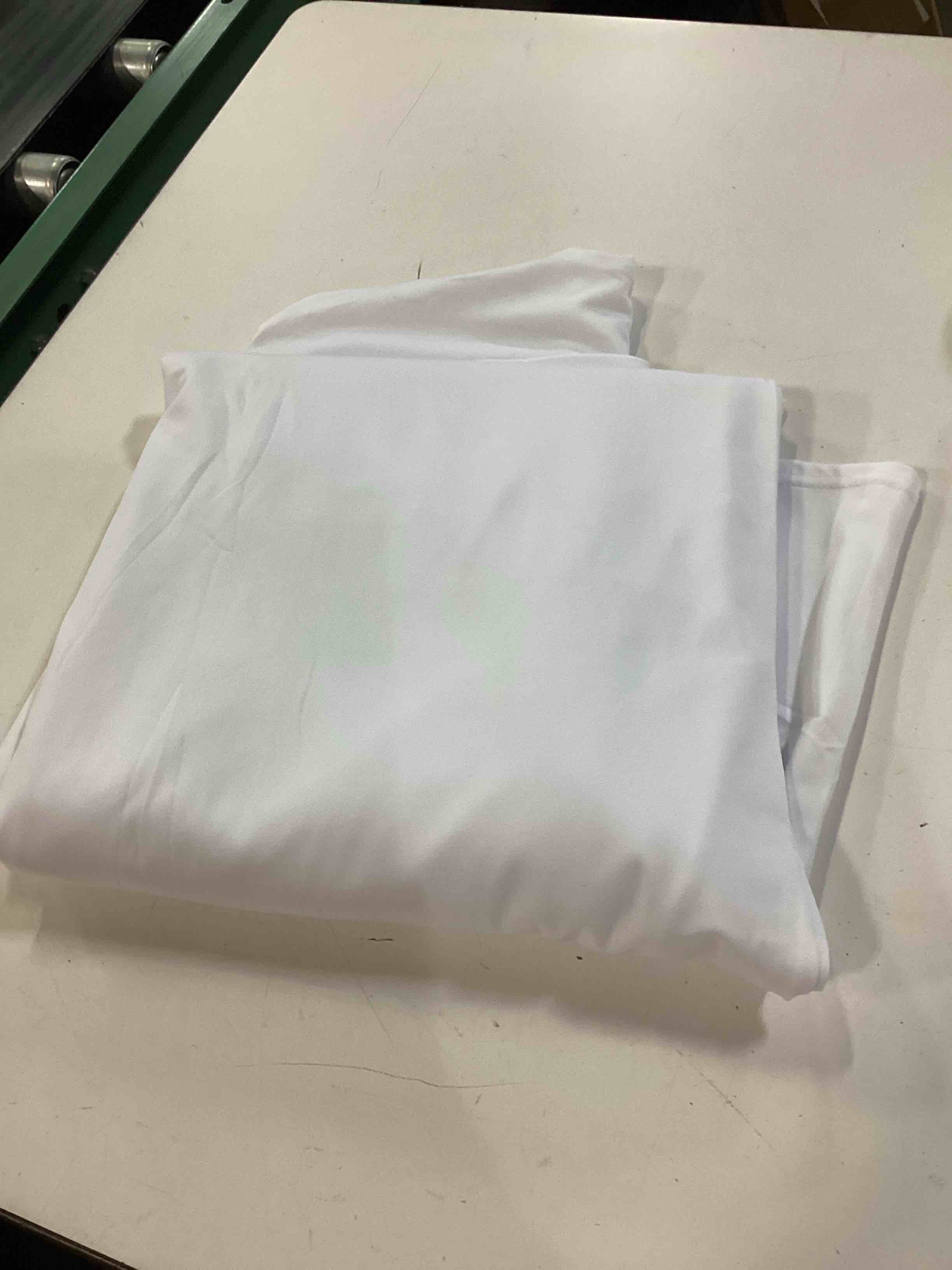 Condition photo showing Good Condition for 7.2ft white arch backdrop cover - polyester fitted wedding arch stand covers round top chiara backdrop arch cover for party birthday banquet photo background decoration
