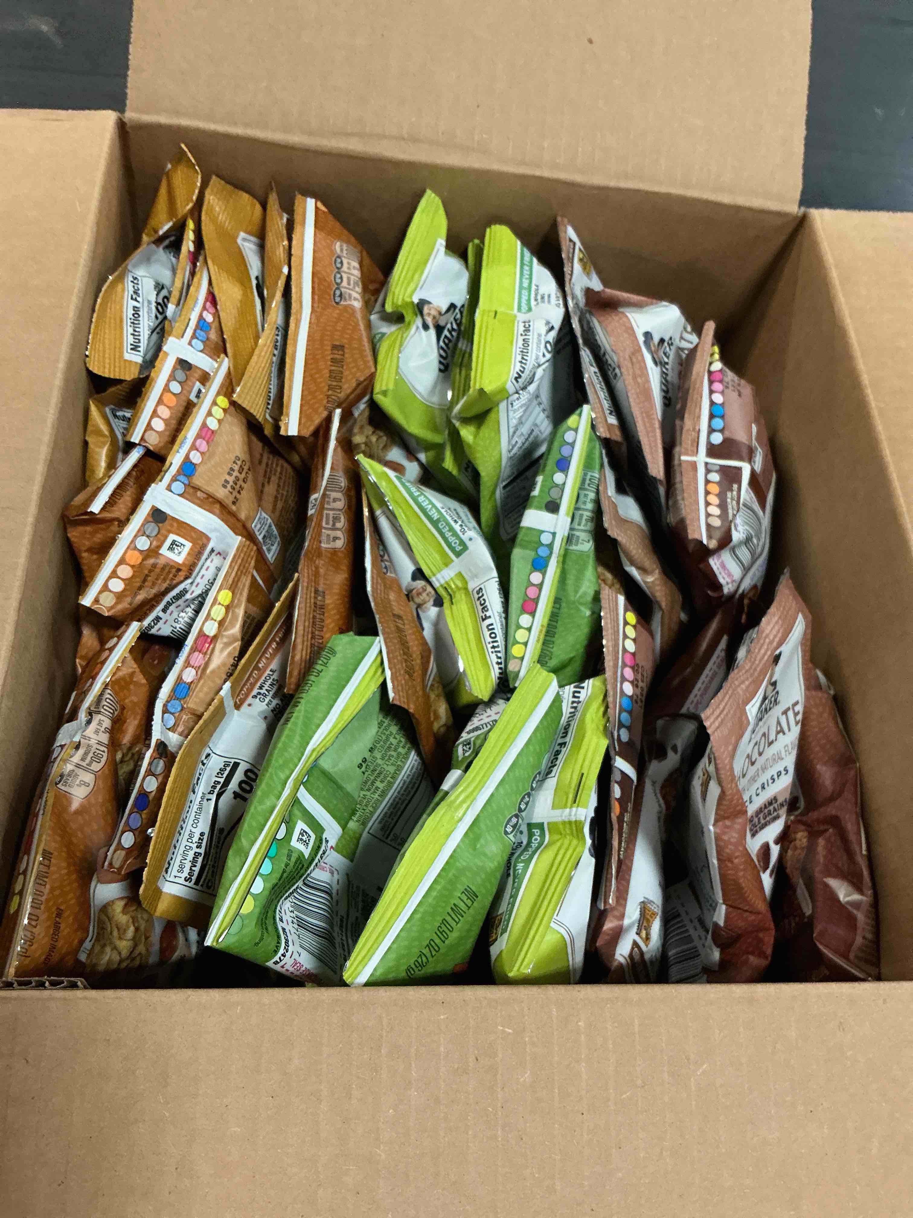 Condition photo showing Good Condition for ( best by jun/20/26 ) quaker rice crisps variety pack gluten free 0.91 oz bags 30 count