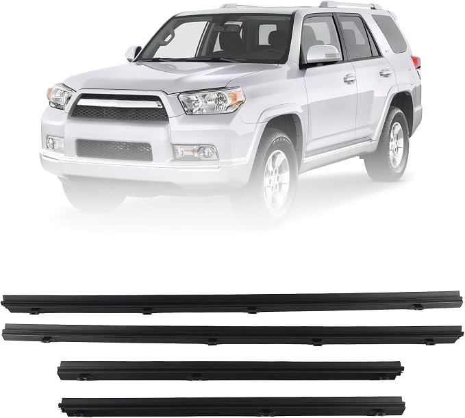Dasbecan 4PCS Front & Rear Door Window Trim Belt Weatherstrip