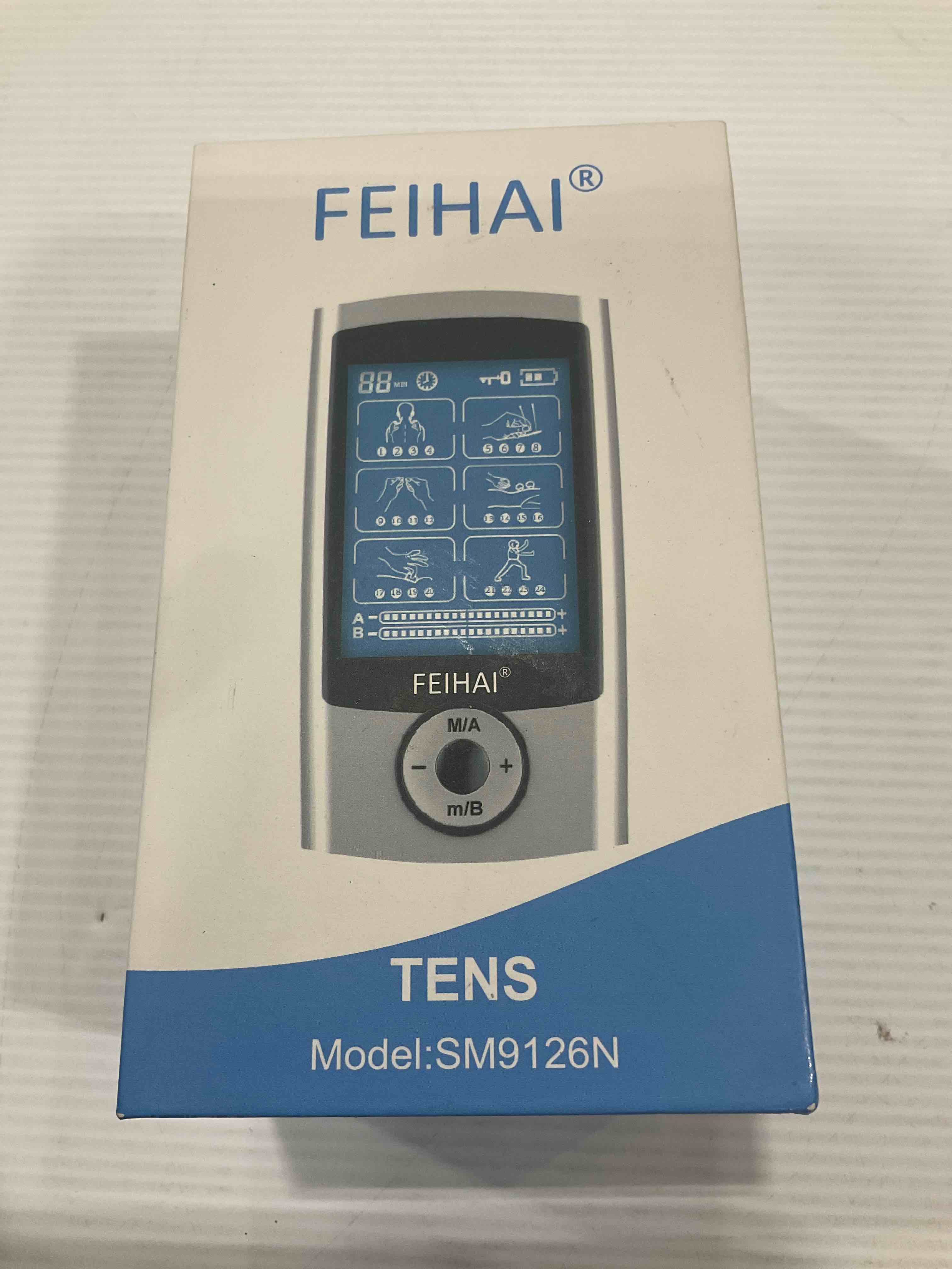 FEIHAI Dual Channel TENS Unit 24 Modes Electronic Pulse Back Massager with 14 Electrode Pads, EMS Muscle Stimulator Therapy for Body Building, Neck, Shoulder, Leg, and Arthritis Pain Relief