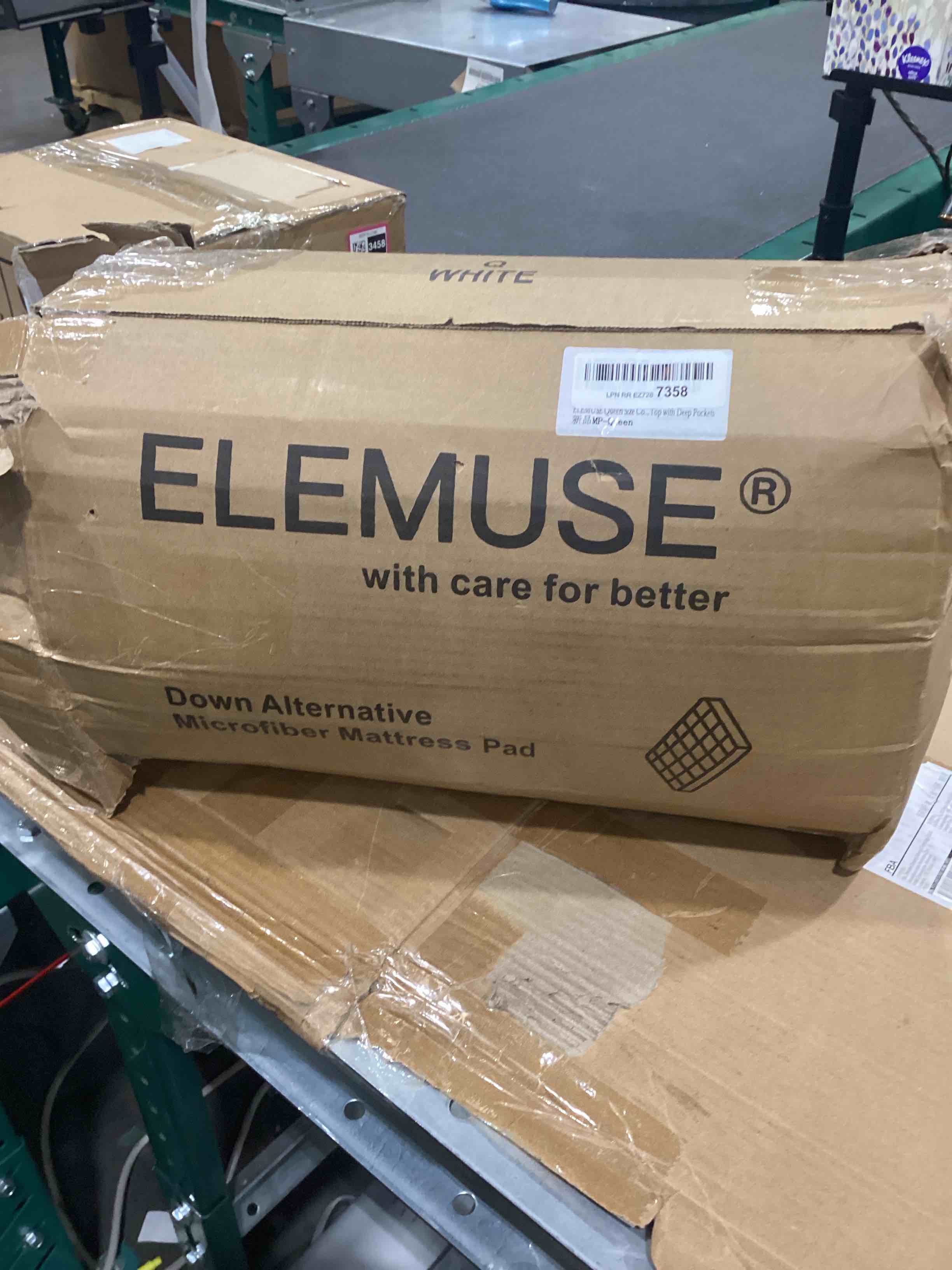 ELEMUSE  Microfiber Mattress Pad QUEEN white 
