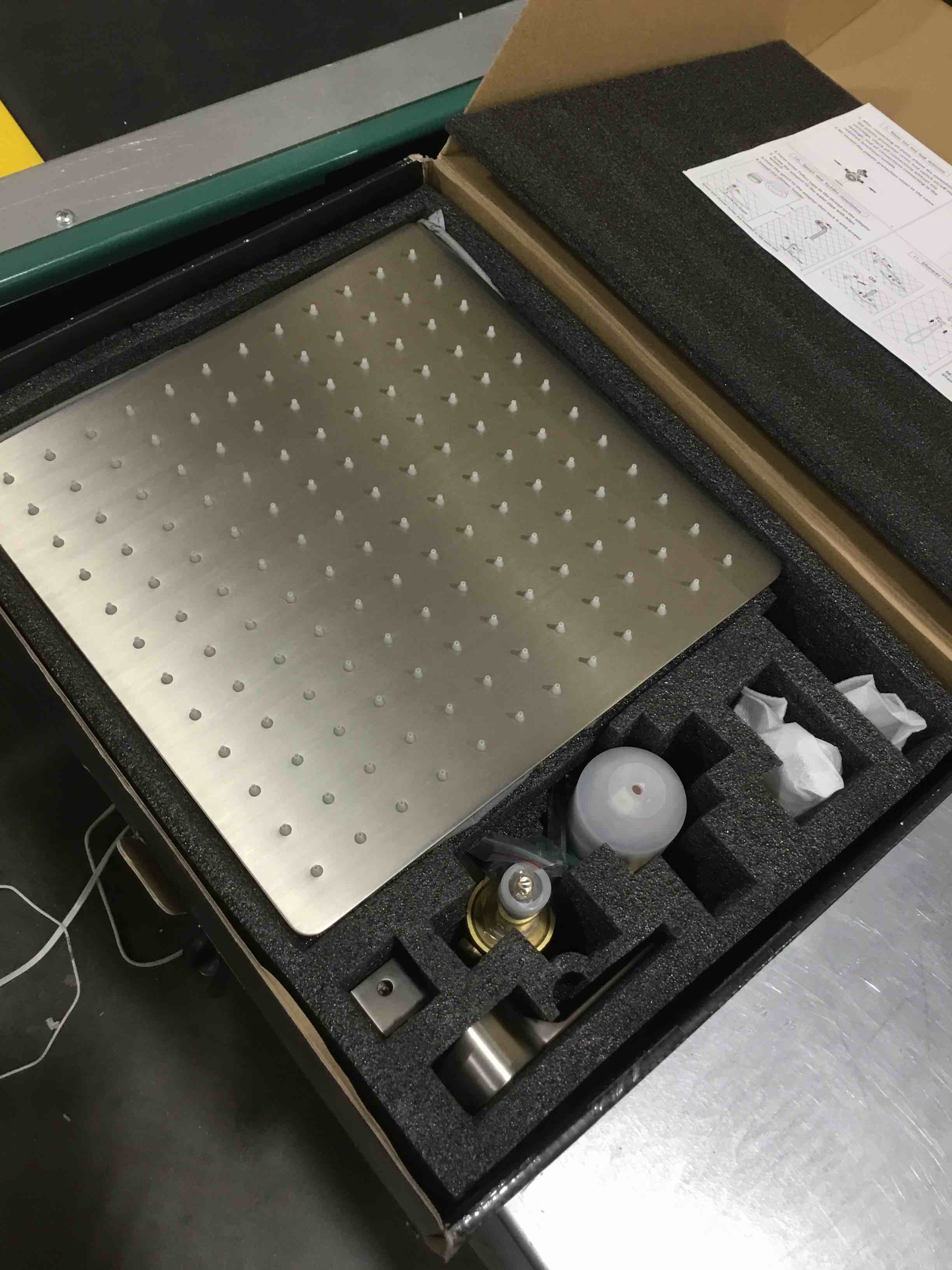 SHAMANDA Luxury Shower Faucet Set, Shower System with High Pressure 12" Rain Shower Head and 5-Setting Handheld Shower Head(Round-In Valve and Trim Included) Wall Mounted, Brushed Nickel