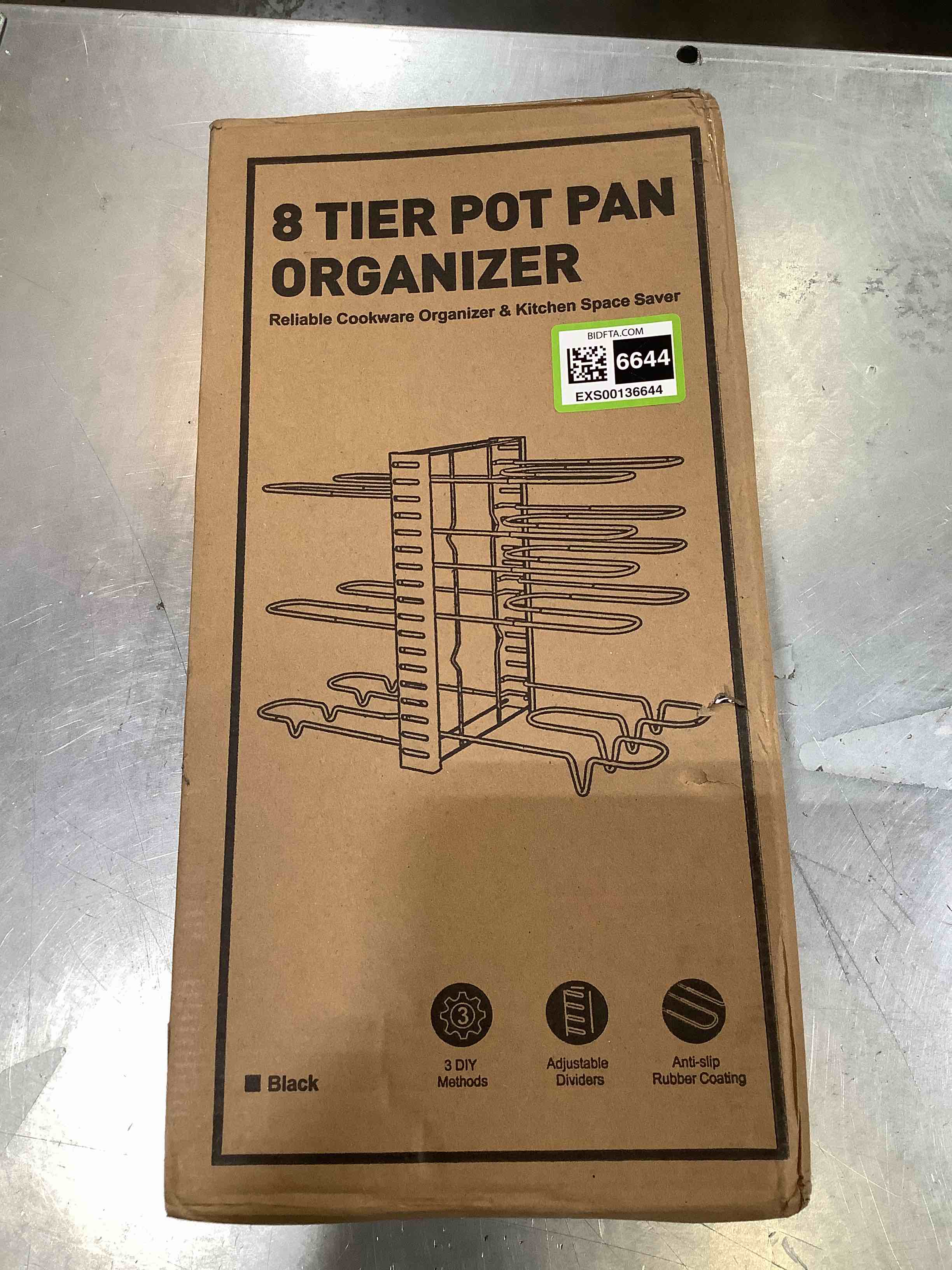 8 TIER POT PAN ORGANIZER Reliable Cookware Organizer & Kitchen Space Saver