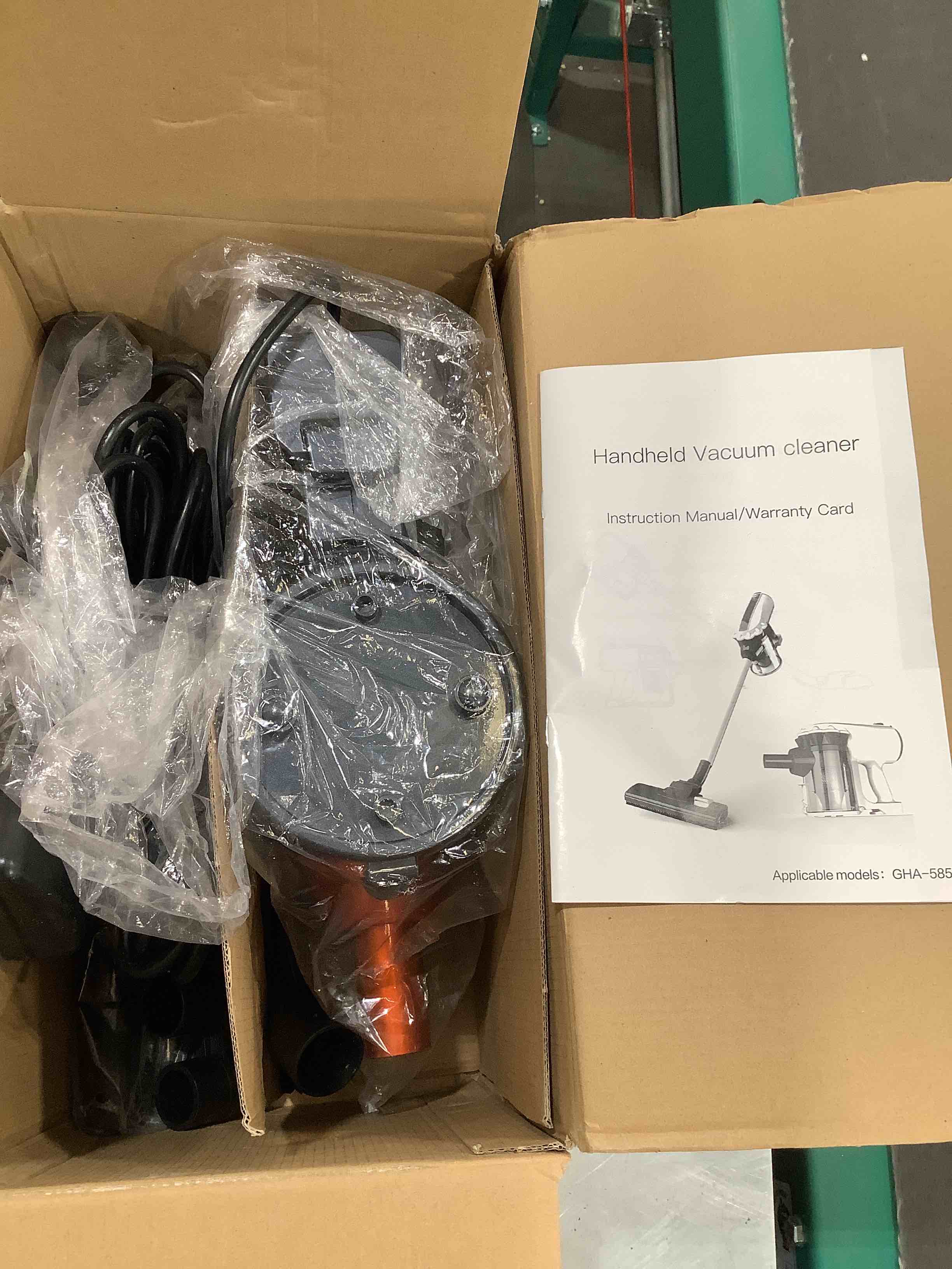 GHA-585 2 in 1 Corded Vacuum Cleaner Handheld Upright Vacuum Cleaner Lightweight Stick Vacuum 600W 18KPa Strong Suction for Hard Floor Marble