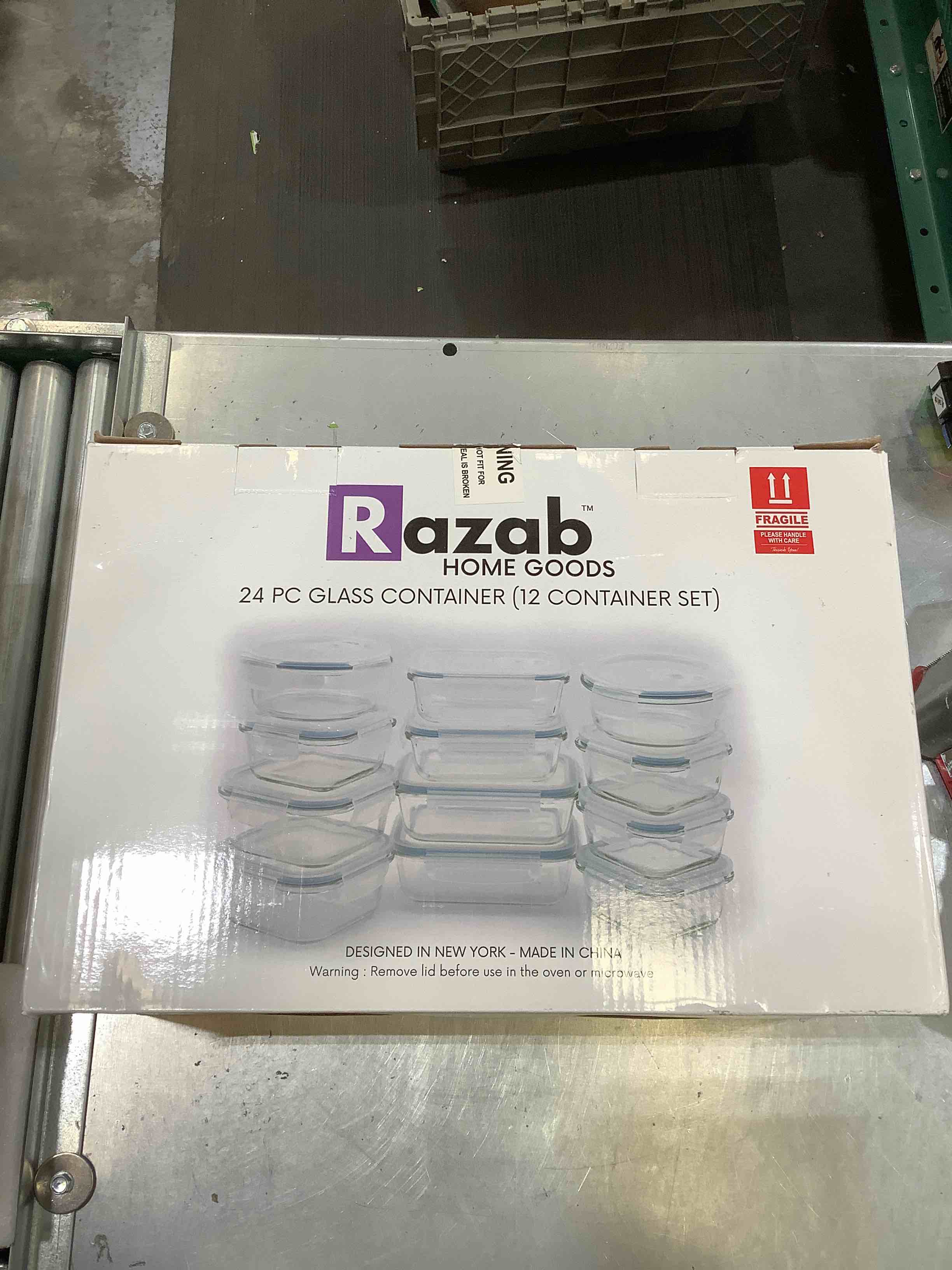 Razab 24 PC GLASS CONTAINER (12 CONTAINER SET)