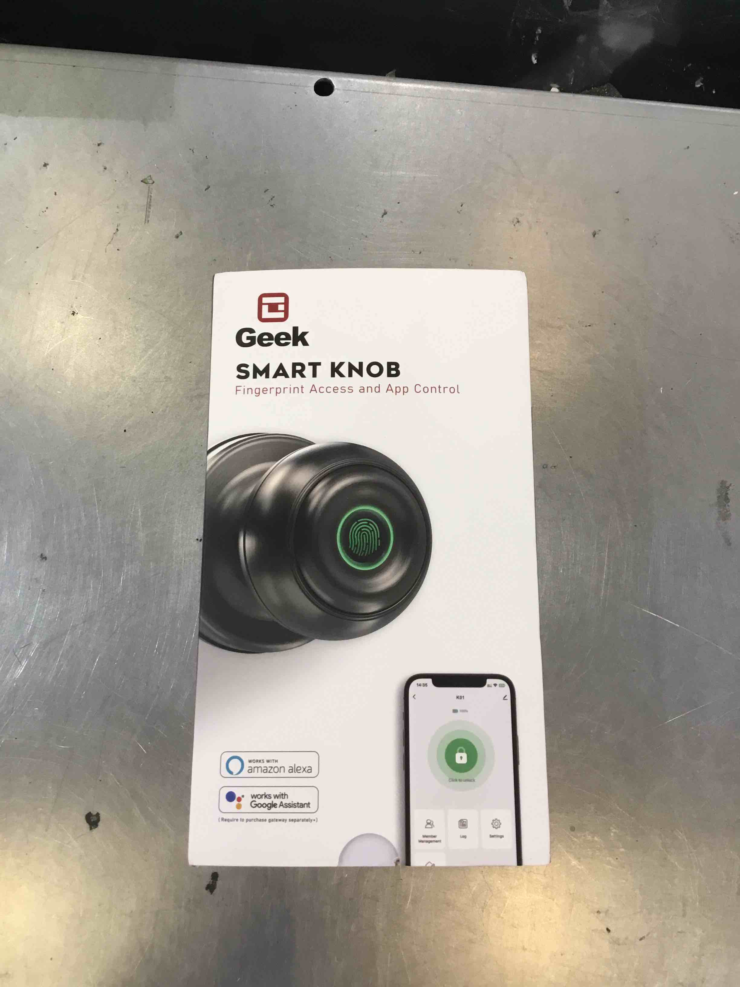 GeekTale Smart Door knob, Fingerprint Door Lock Smart Lock Biometric Door Lock Fingerprint Door knob with App Control, Great for Bedrooms,Cloakroom,Apartments Offices,Hotels