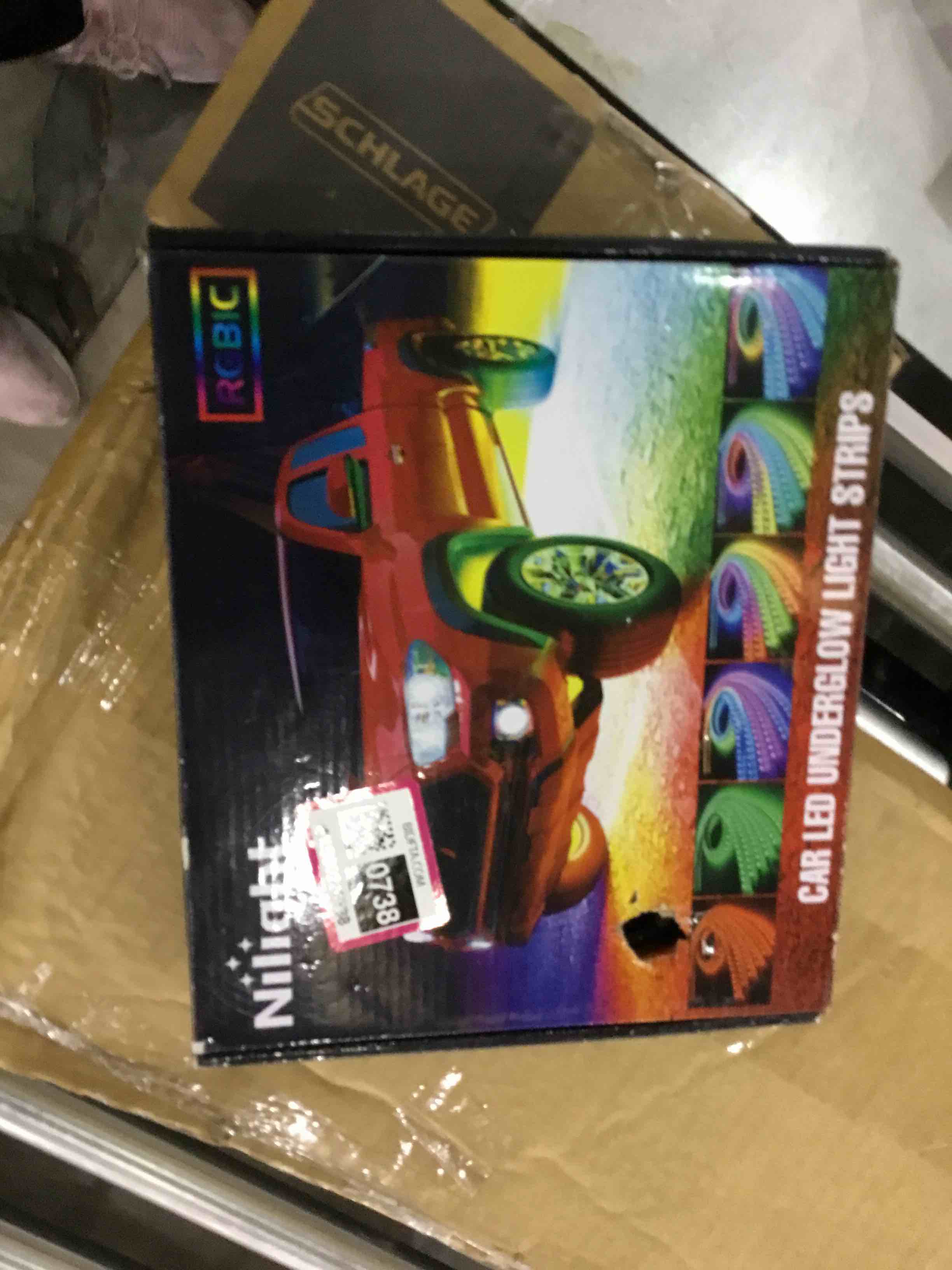 Nilight 6Pcs Car Underglow Neon Accent Strip Lights 300 LEDs RGBIC Multi Color DIY Sound Active Function Music Mode with APP Control and Remote Control Underbody Light Strips