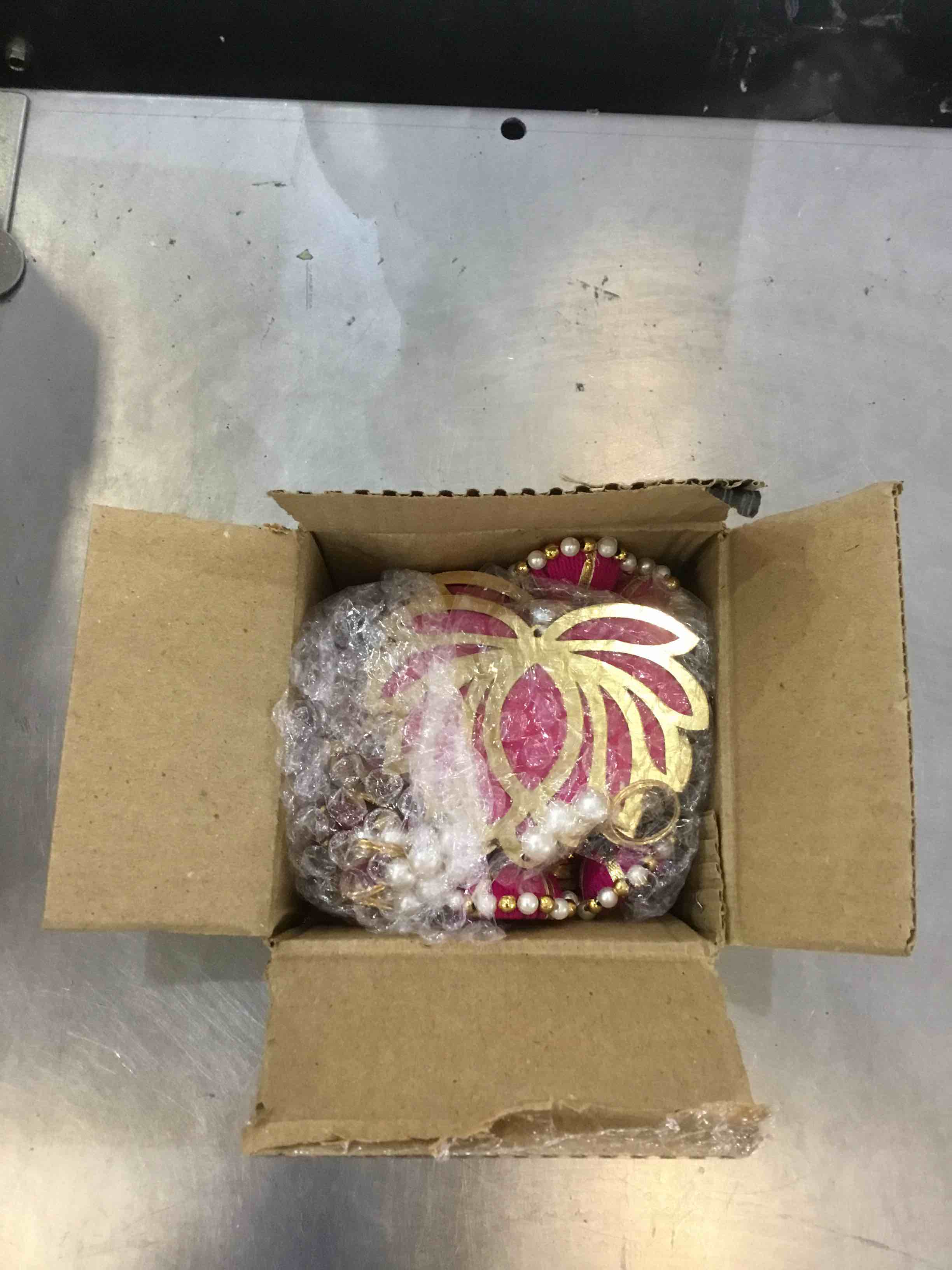 Estationeryhouse Rani Pink lotus/Varamahalakshmi/Lakshmi decor/Gruhapravesham decor/Seemantham decor/Lakshmi pooja/Ugadi/Sankranthi/Indian backdrop 10 pc Active