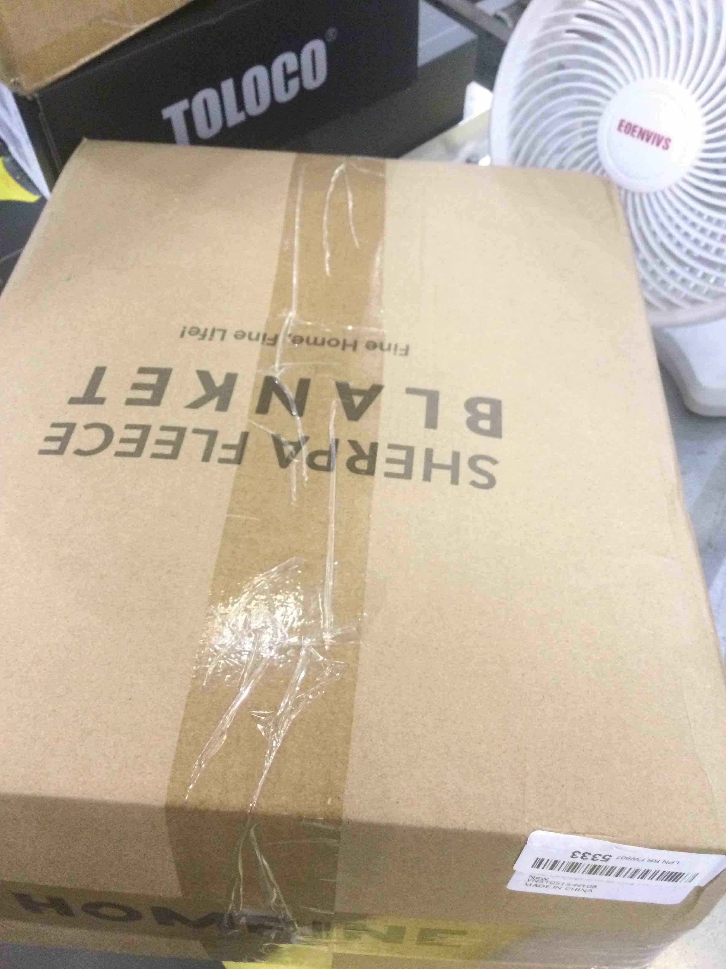 HOMFINE Sherpa Fleece Bed Blanket - King Size Total 520GSM Thick Warm Heavy Navy Blue Blankets, 108"x90" Super Soft Cozy Large Blankets for Bed, Winter Reversible Comfy Flannel Blanket