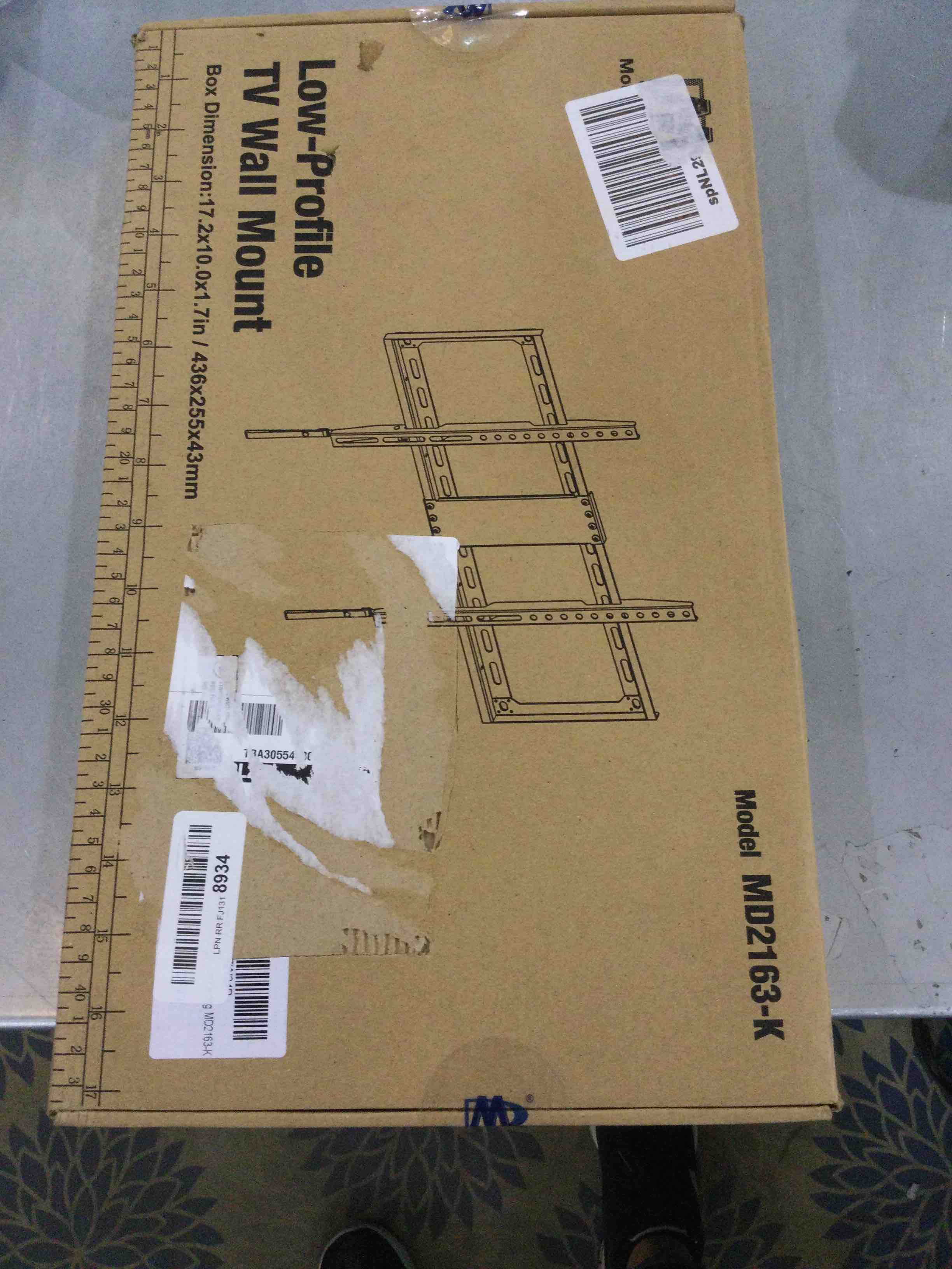 Mounting Dream TV Mount Fixed for Most 42-70 Inch Flat Screen TVs, UL Listed TV Wall Mount Bracket up to VESA 600 x 400mm and 132 lbs - Fits 16"/18"/24" Studs - Low Profile and Space Saving MD2163-K
