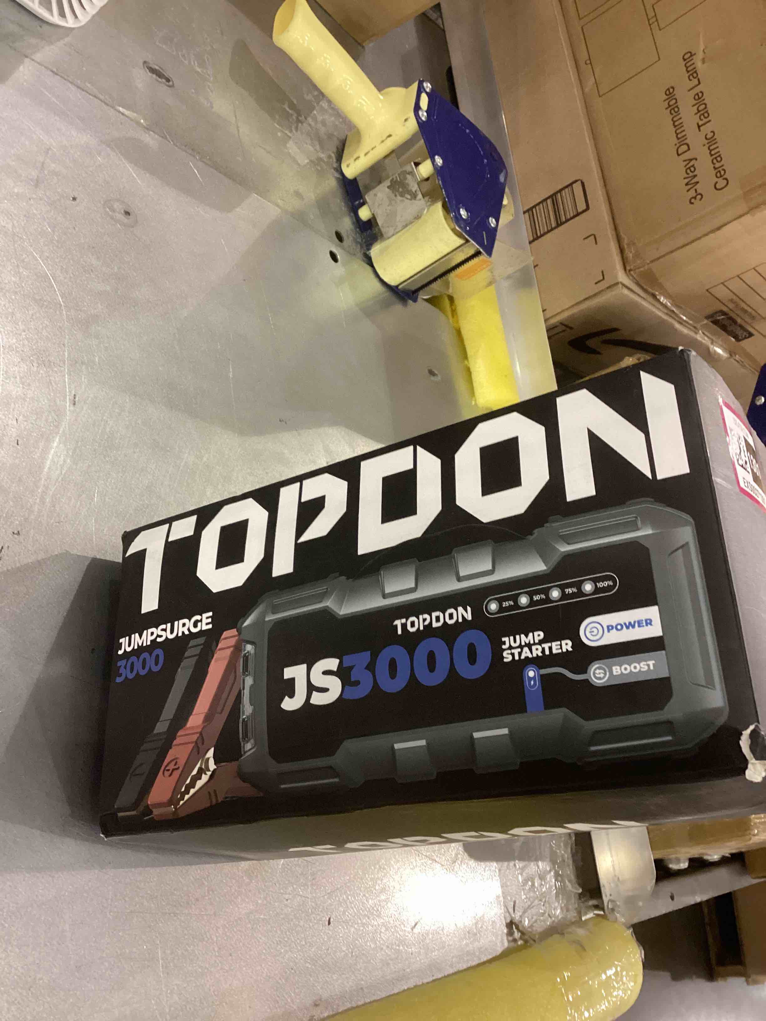 Car Battery Jump Starter, TOPDON JS3000 12V 3000A Battery Booster Jump Starter Pack for Up to 9L Gas/ 7L Diesel Engines, Portable Car Battery Charger with Handle Jumper Cable and EVA Protection Case