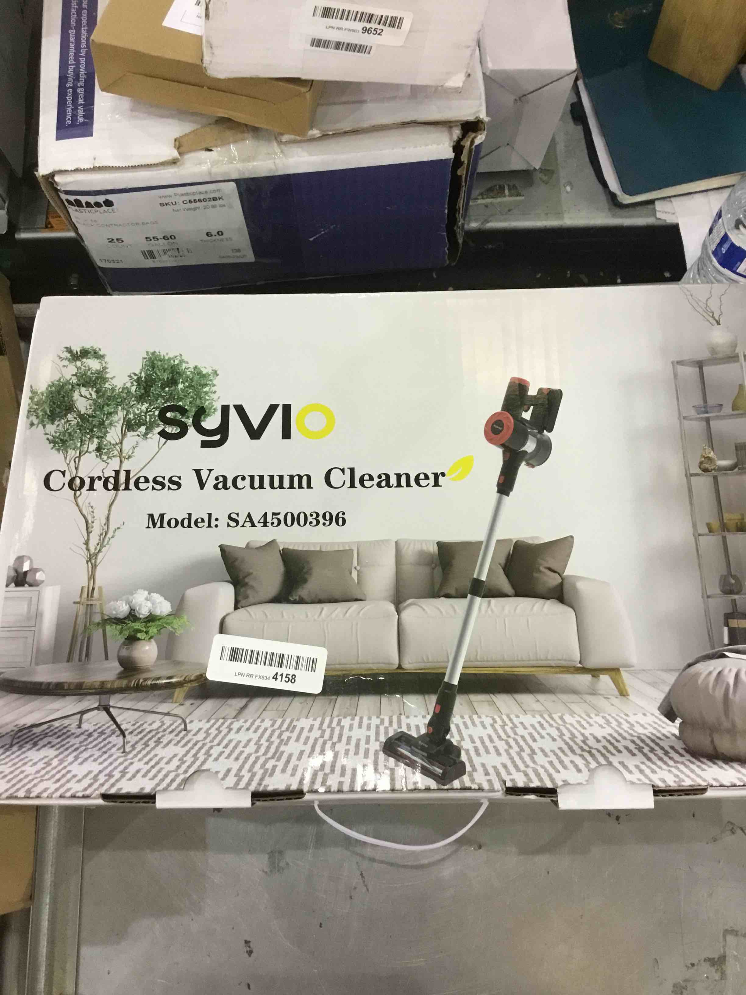 syvio Cordless Vacuum Cleaner Rechargeable with 2200mAh Detachable Battery, 18000Pa Cyclone Vacuum with Double HEPA Filters, 2 Modes, Portable Handheld Stick Vacuum for Hard Floors