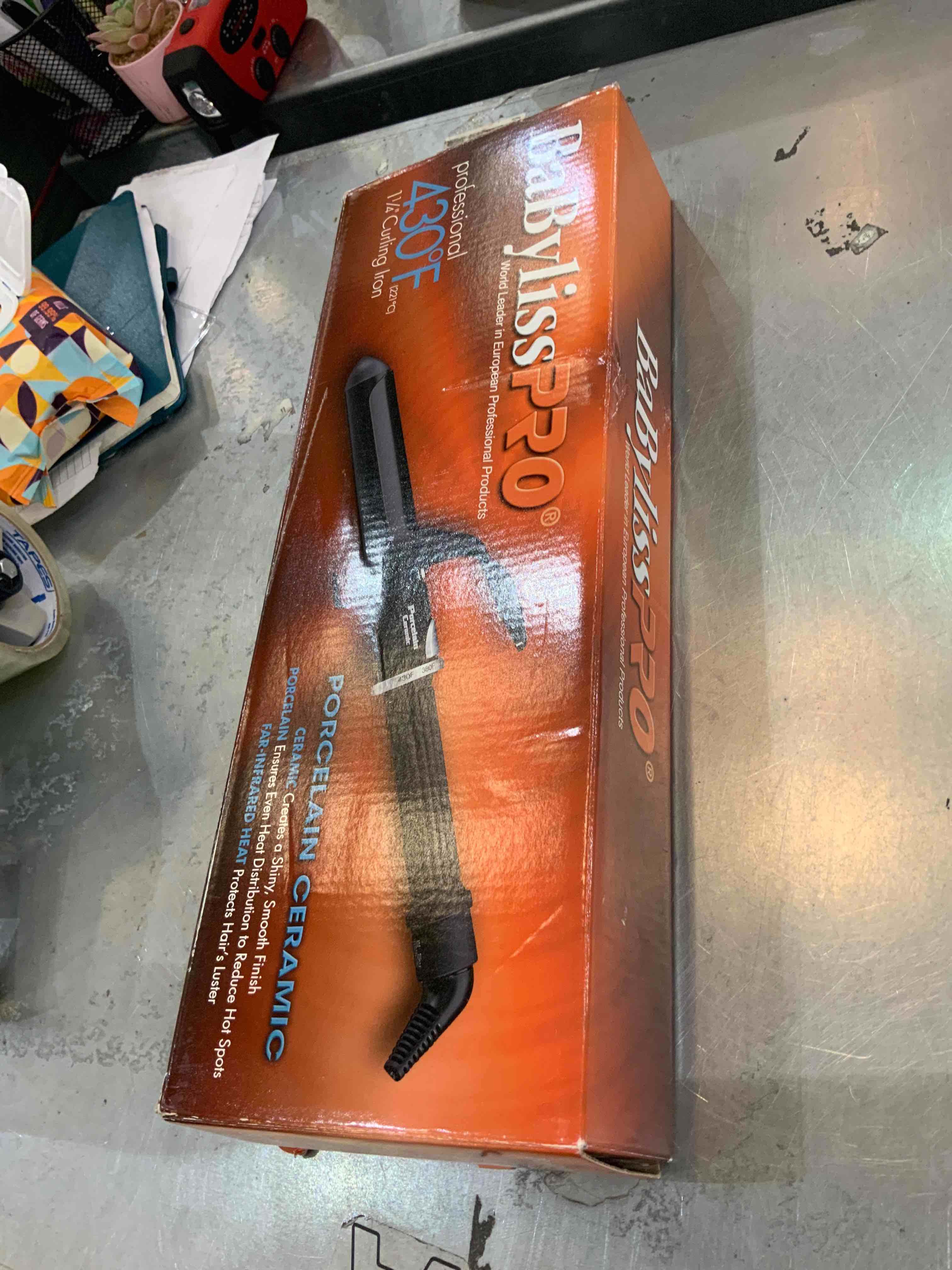  BABYLISS PRO 1 1/4" PORCELAIN CERAMIC SERIES 430° SPRING CURLING IRON