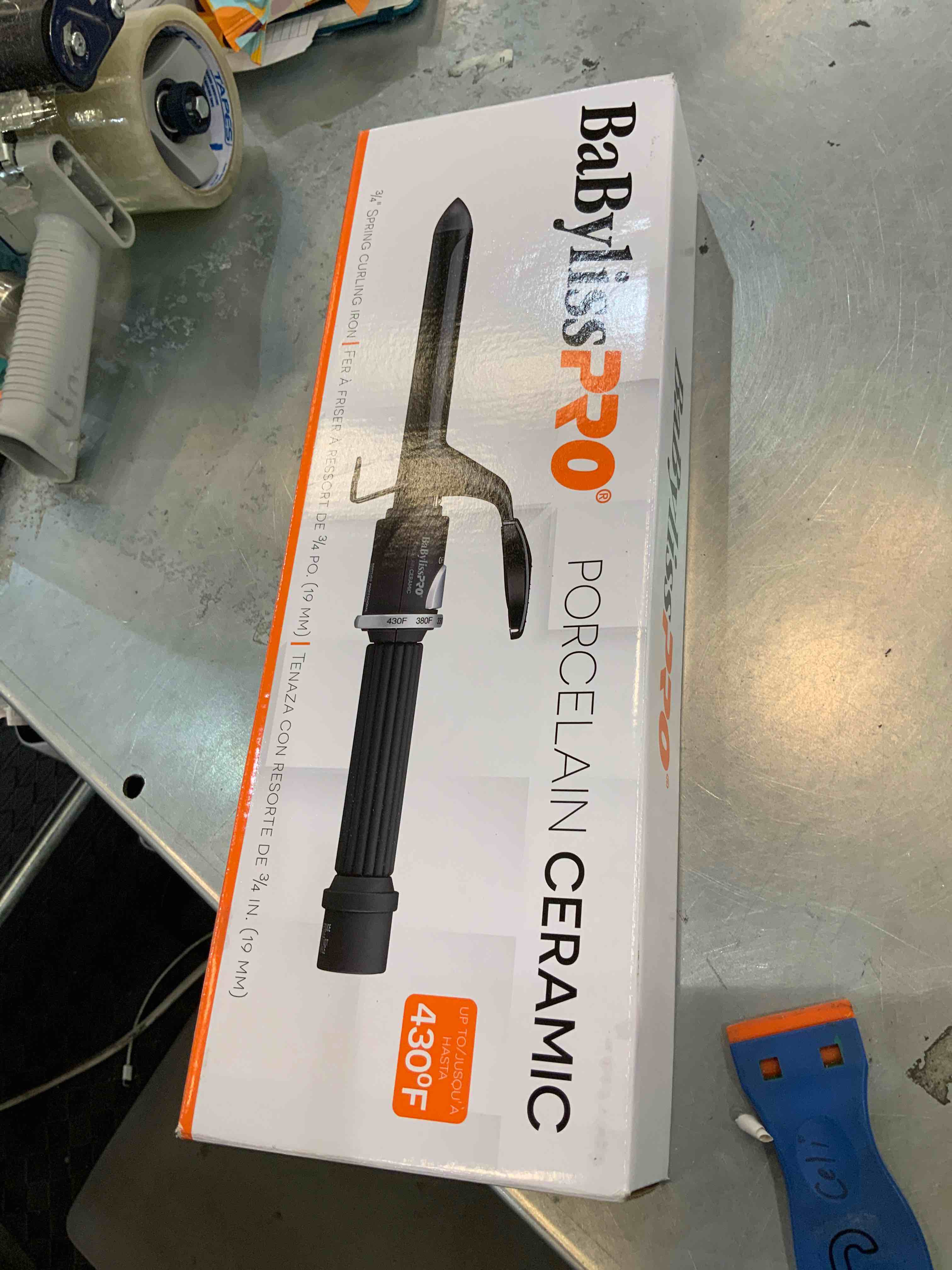 BaBylissPRO Porcelain Ceramic 3/4" Spring Curling Iron, 1 ct.