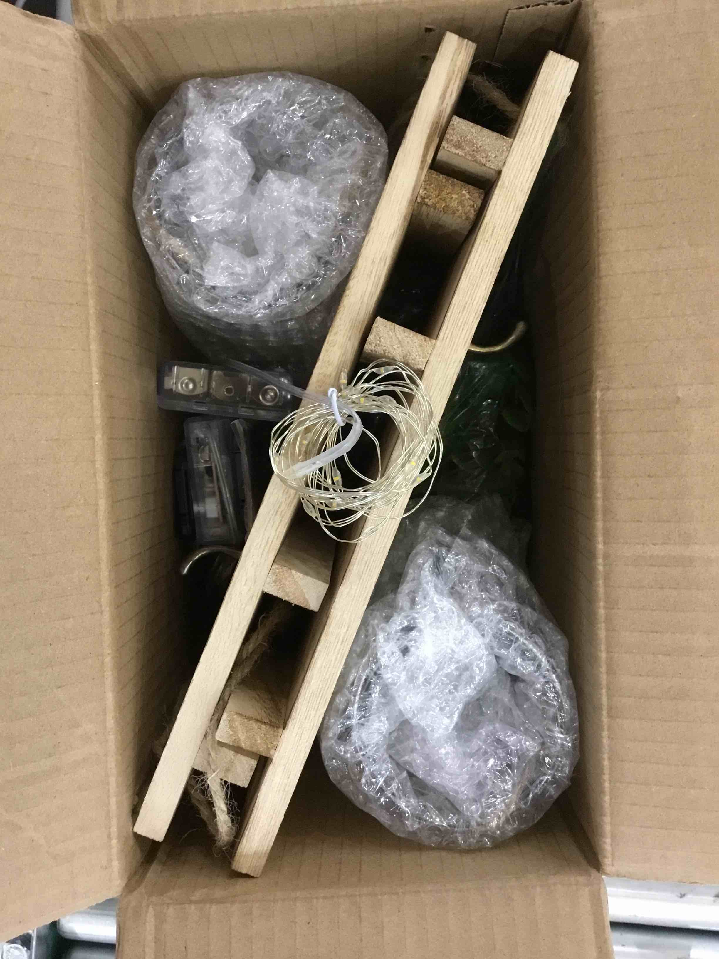 Mason Jar Lights, (Remote Control) Sconces Rustic Wall Decor - Hanging lamp LED Fairy Lights with Green Plant for Interior, Home, Room, Office, Kitchen, Bathroom Decoration Living (2PCS, Warm Light)